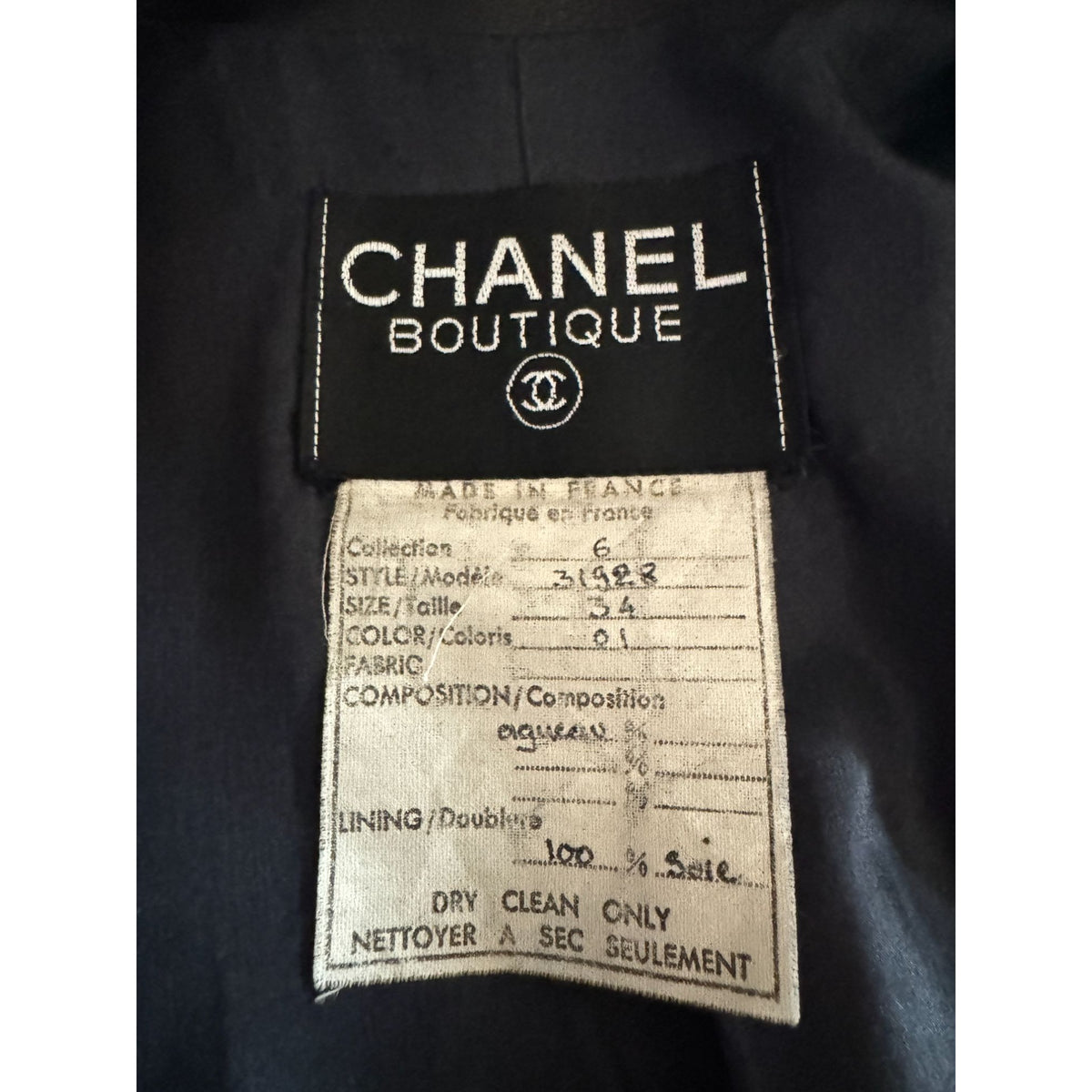 Spring Summer 1986 Runway Dark Navy Lambskin Leather Jacket