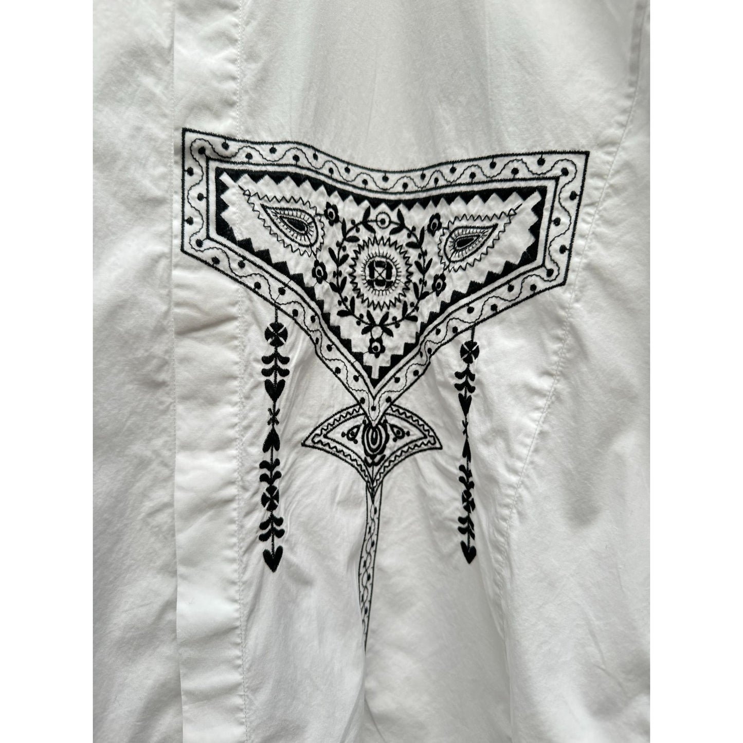 Phoebe Philo Spring 2017 Sleeveless Embroidered Shirt