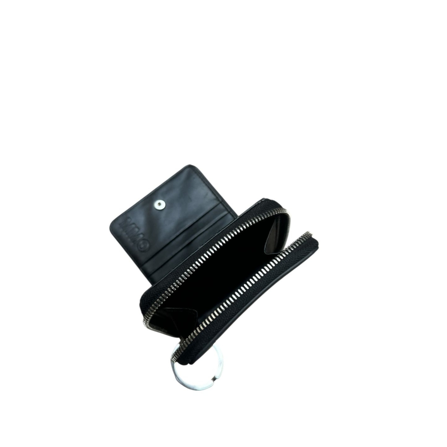 Black Leather Wallet with Key Ring