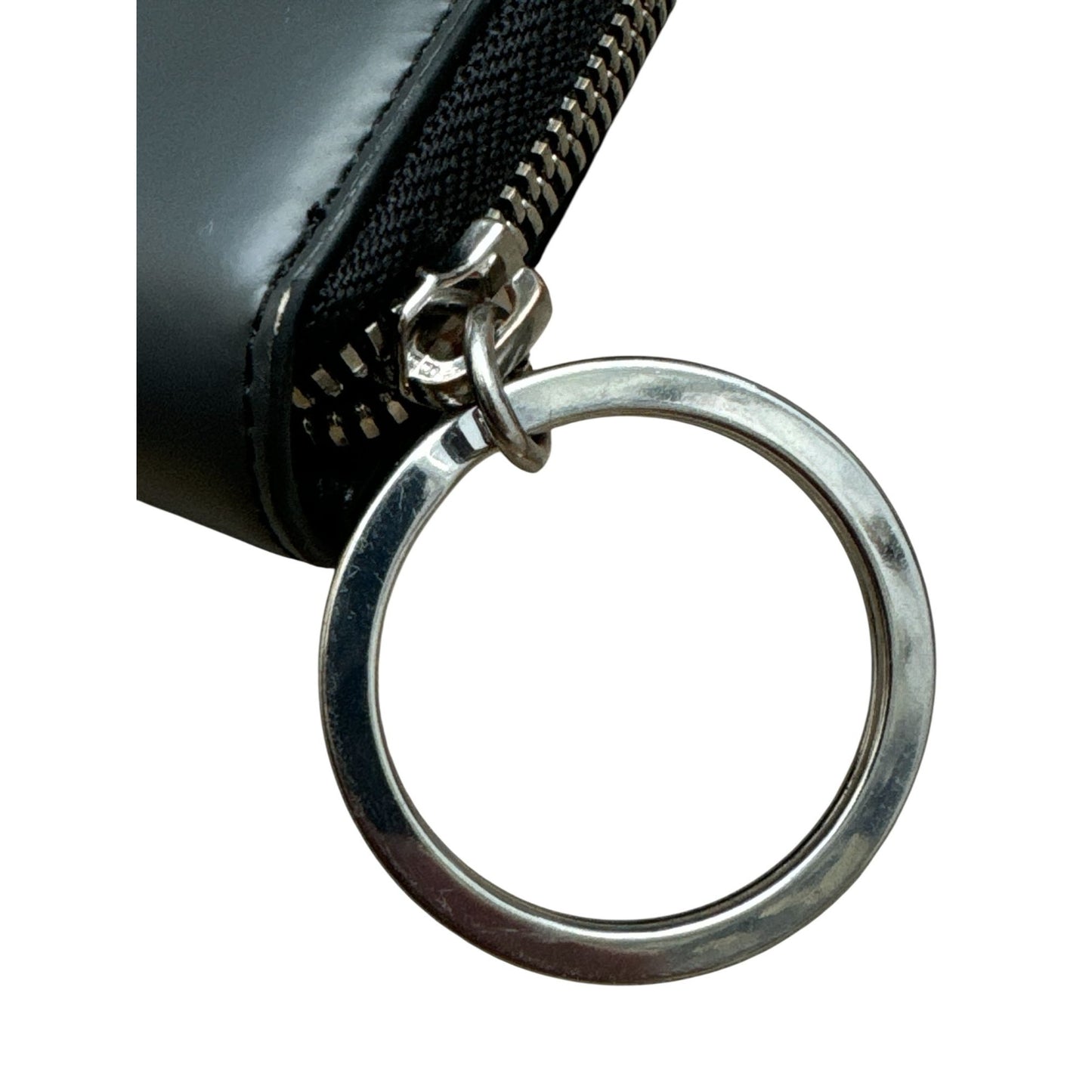 Black Leather Wallet with Key Ring