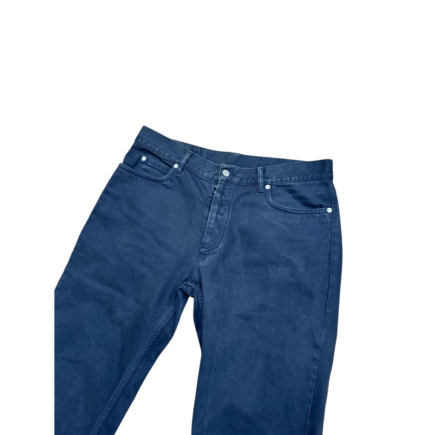 4 Stitches Navy Cotton Pants Straight Fit