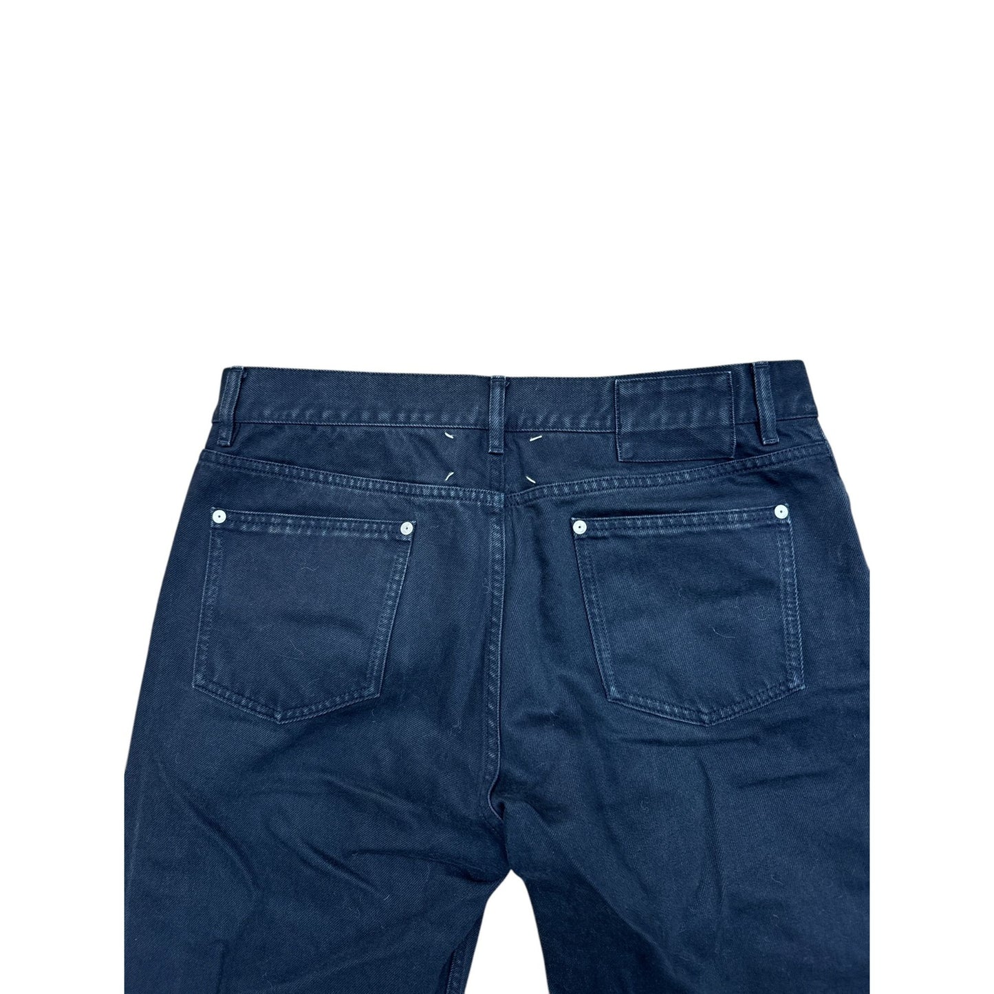 4 Stitches Navy Cotton Pants Straight Fit