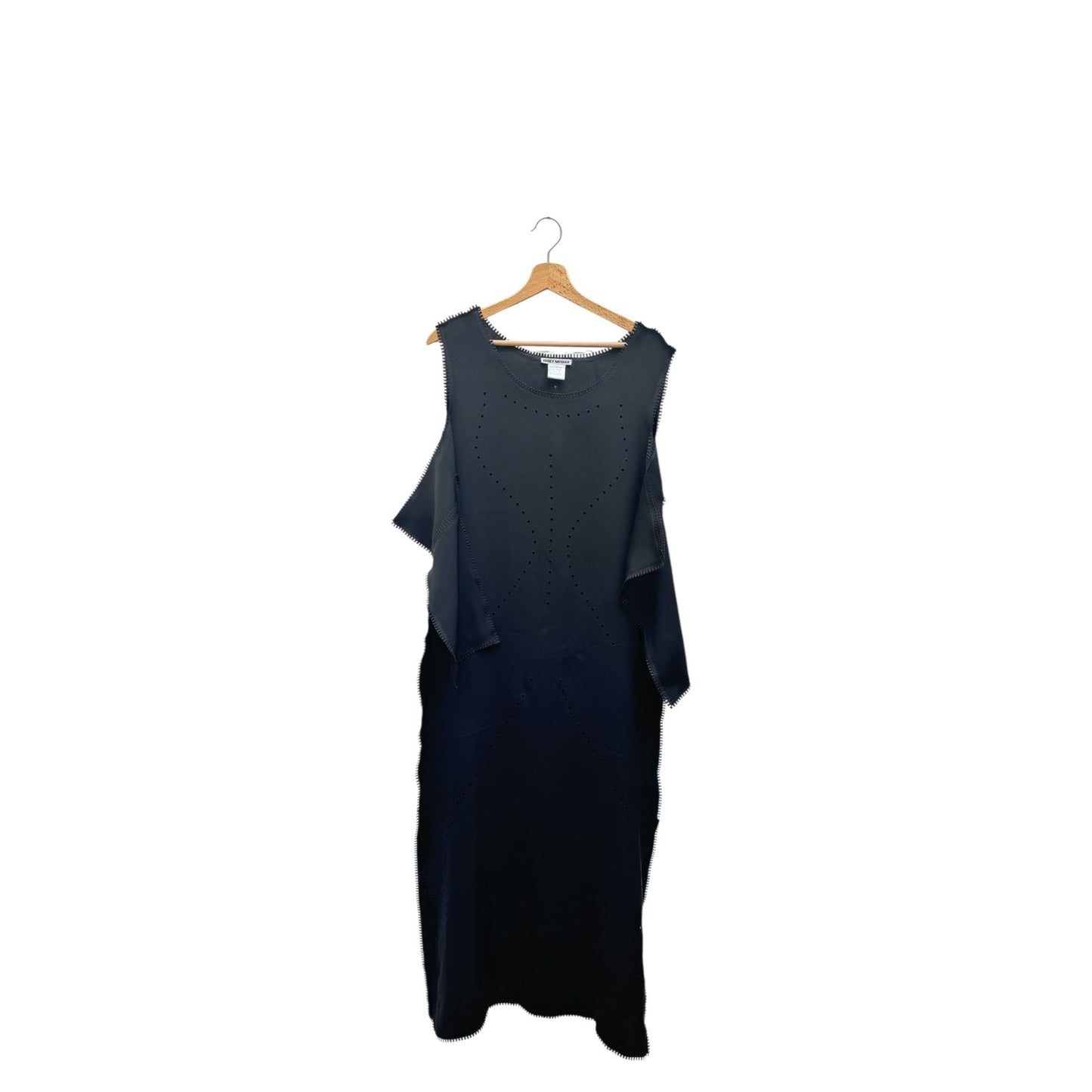 Cut-Off Black Laser Dress