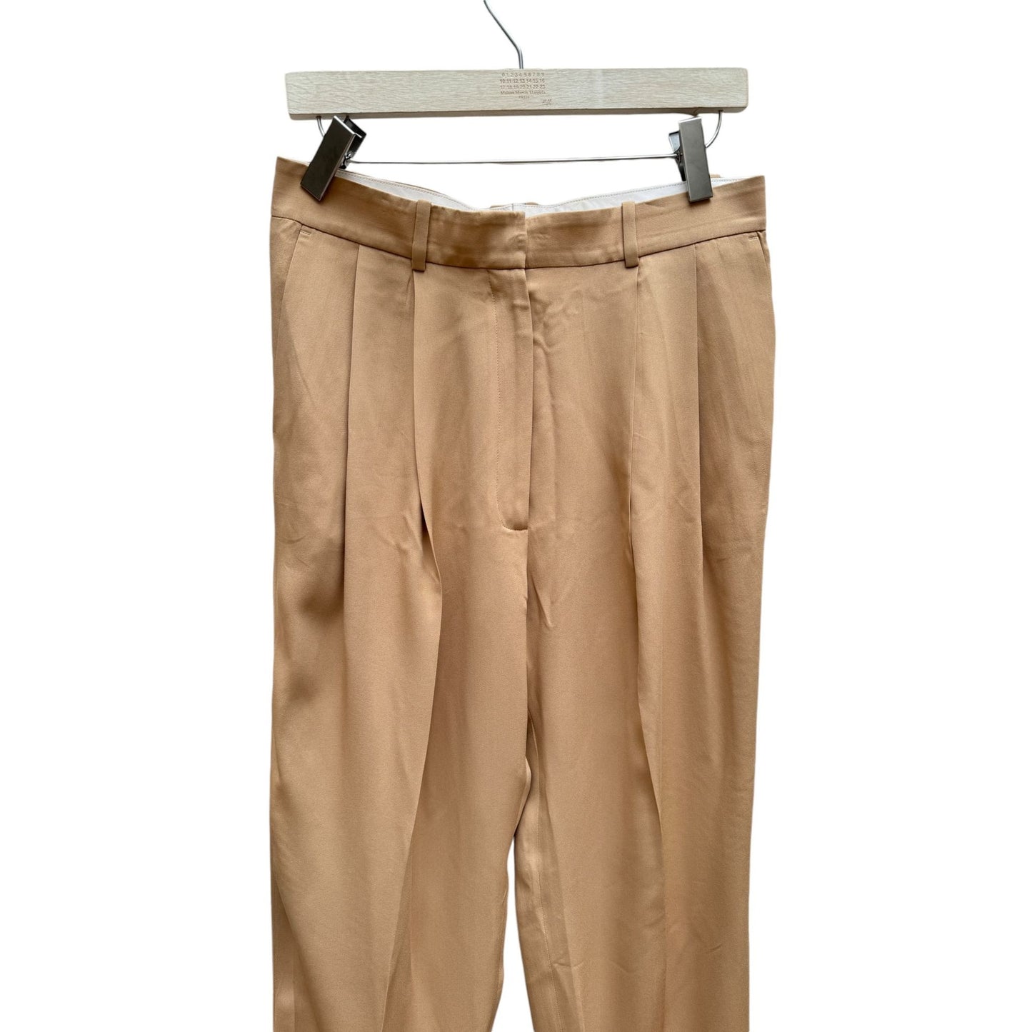 Phoebe Philo Beige Silk Wide Pants Size 40 fits US 30