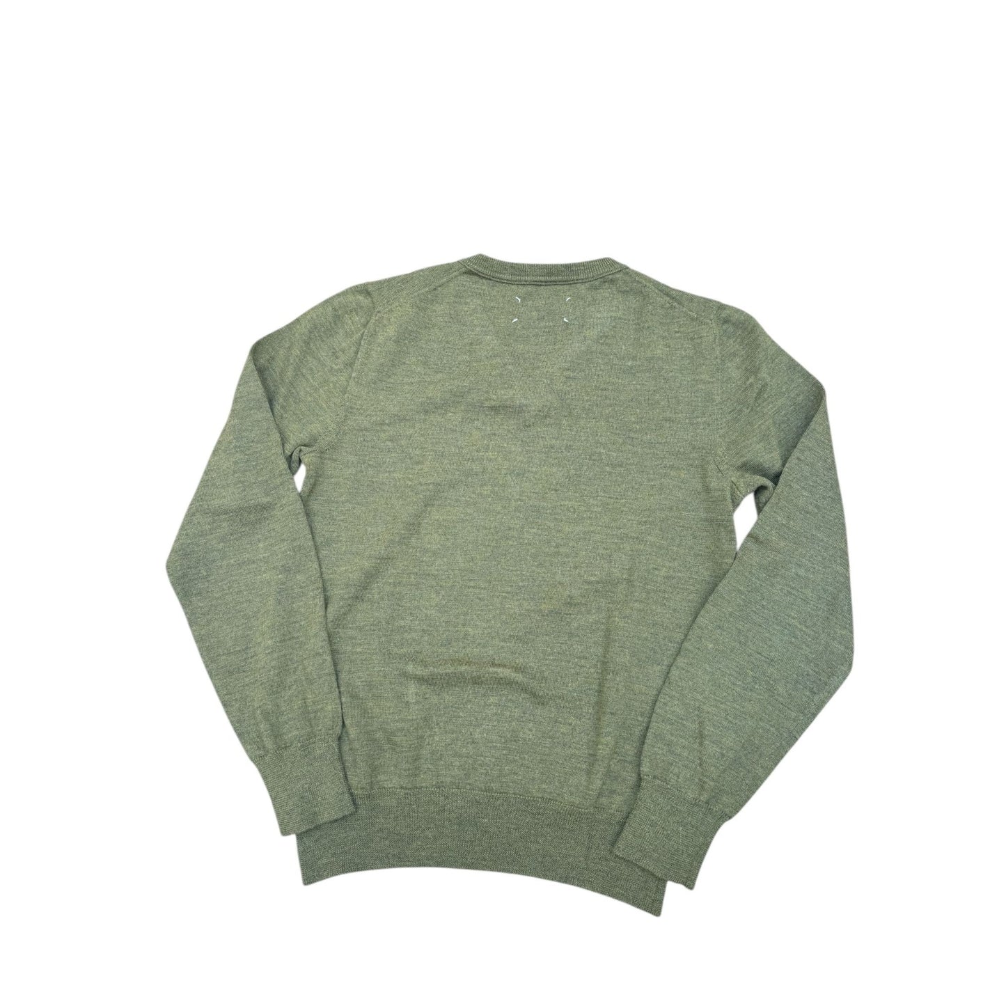 FW 2006 Kaki Wool V Neck Sweater