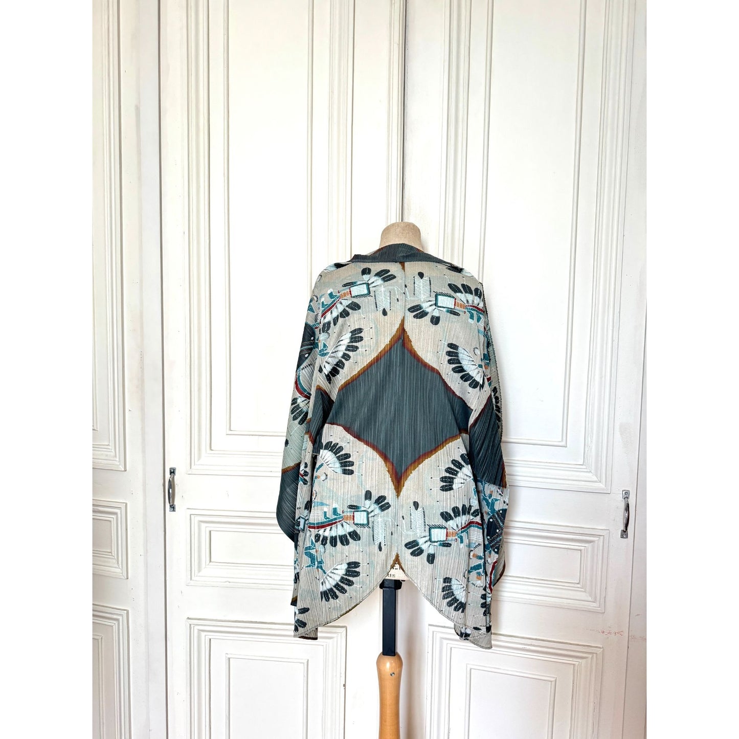 Pleats Please Printed Cardigan Cape
