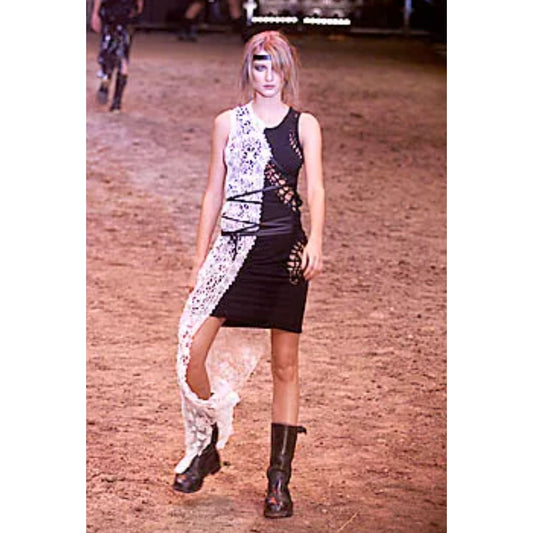 Vintage SS 2001 Ajouré Black Dress