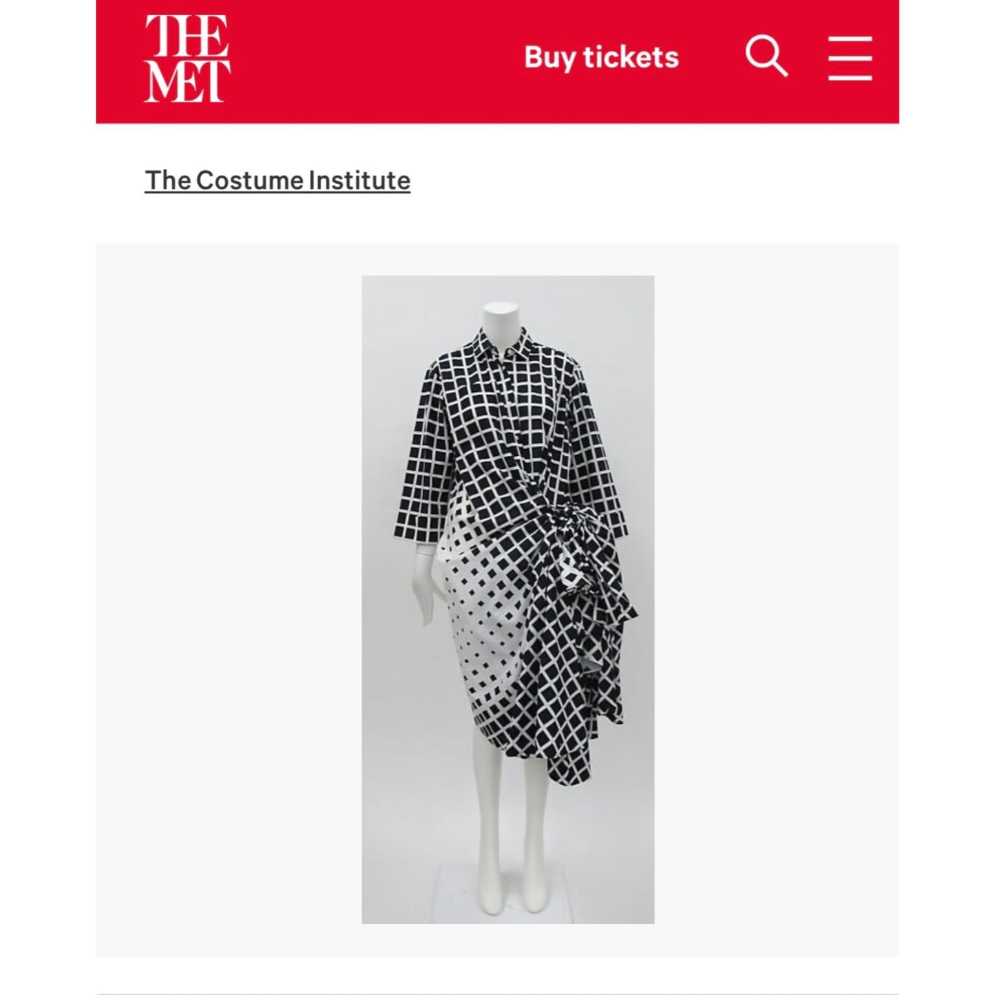 Spring Summer 2009 Black & White Geometric Ruffle Dress