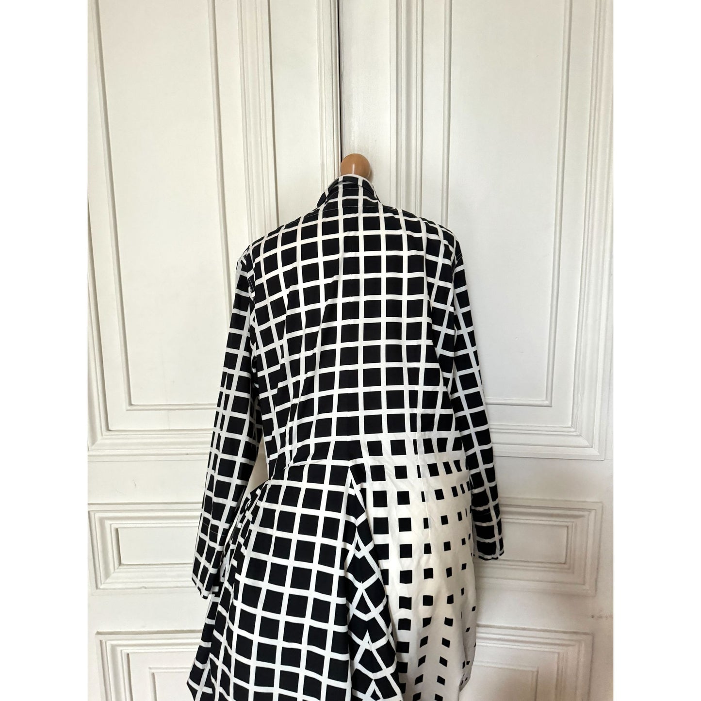 Spring Summer 2009 Black & White Geometric Ruffle Dress