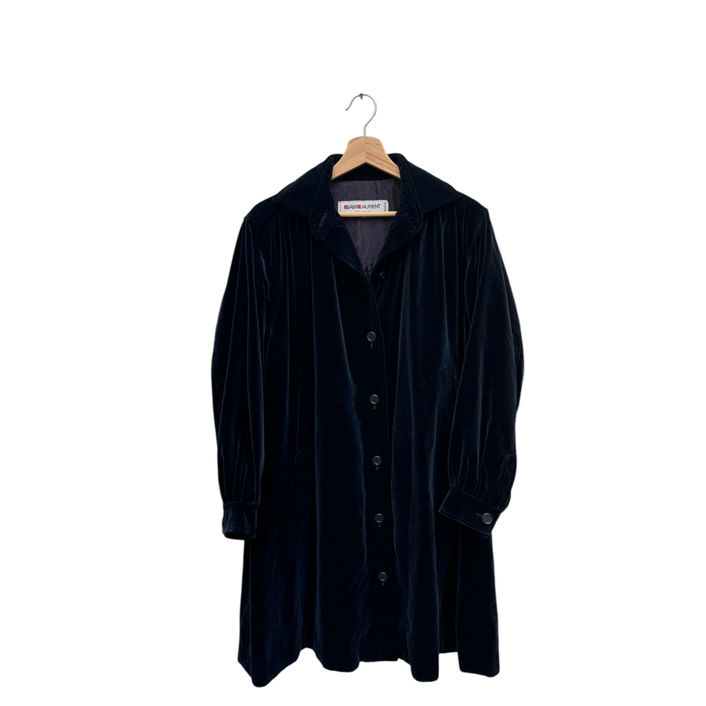 1970s Vintage Navy Velvet Coat
