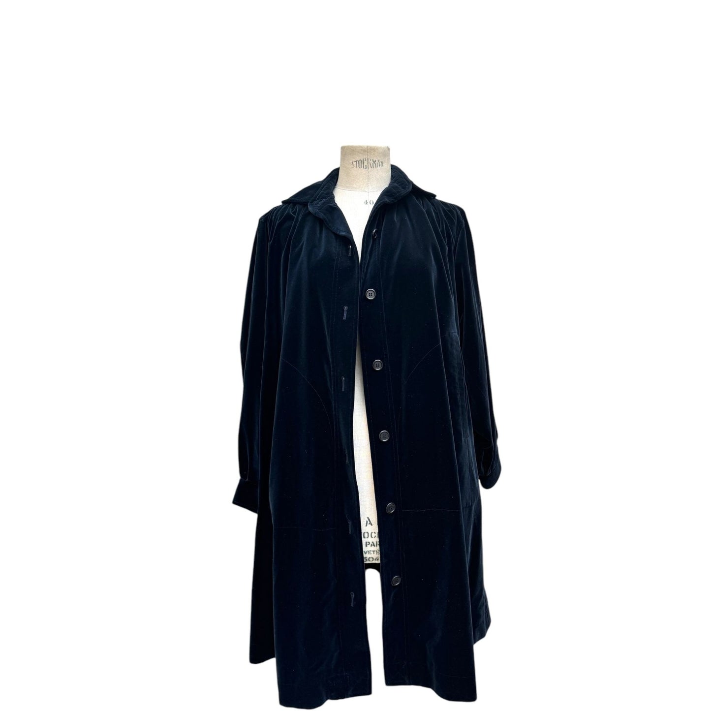 1970s Vintage Navy Velvet Coat