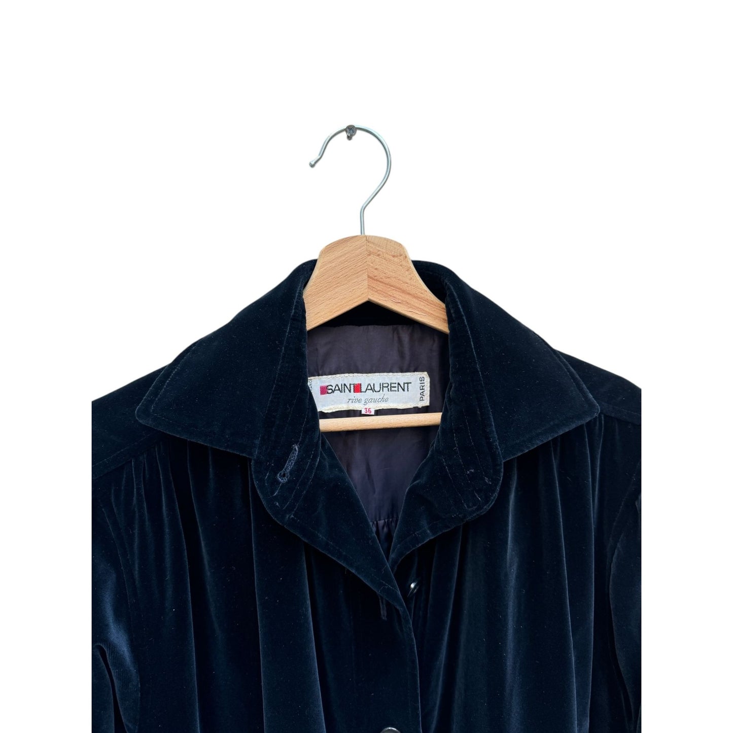 1970s Vintage Navy Velvet Coat
