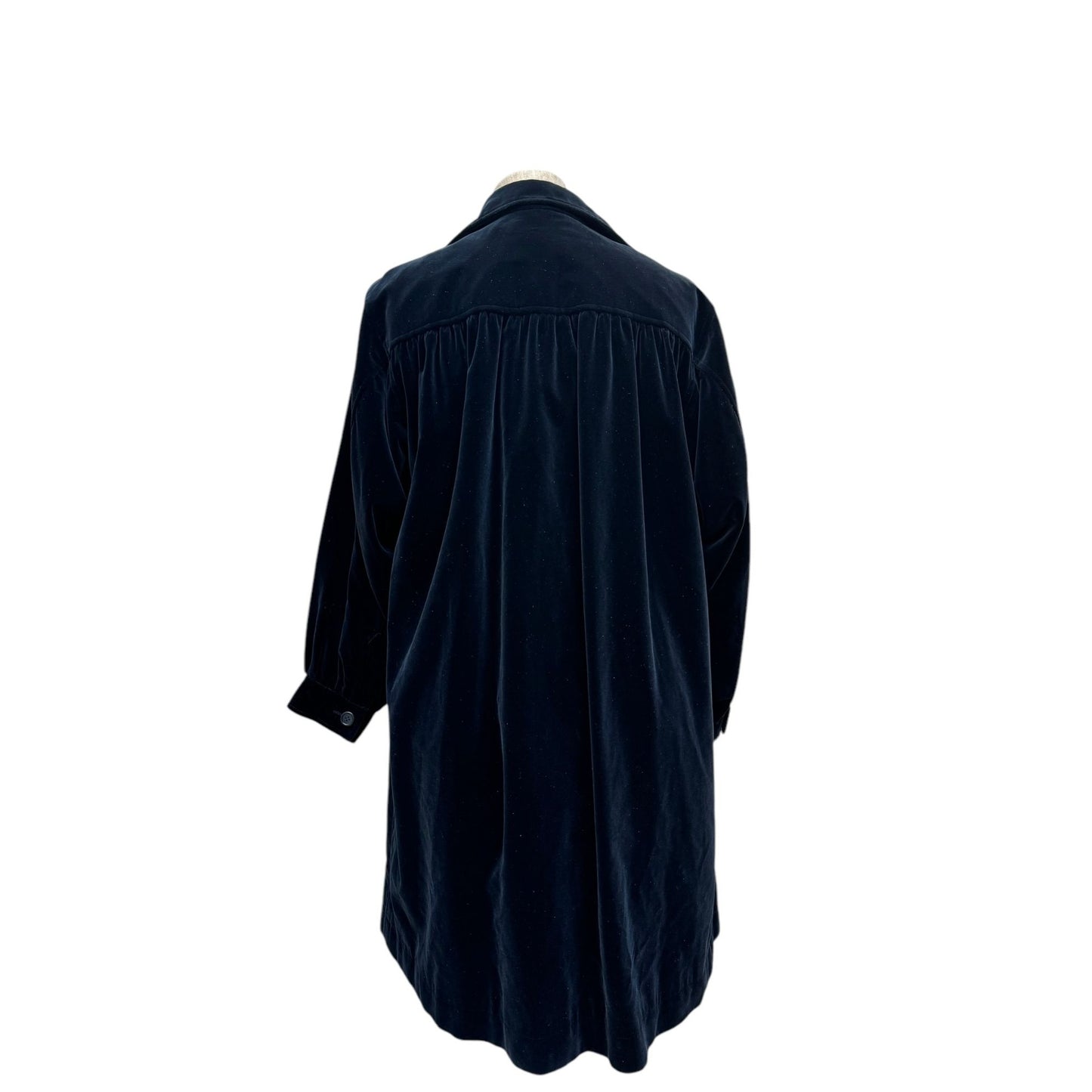 1970s Vintage Navy Velvet Coat
