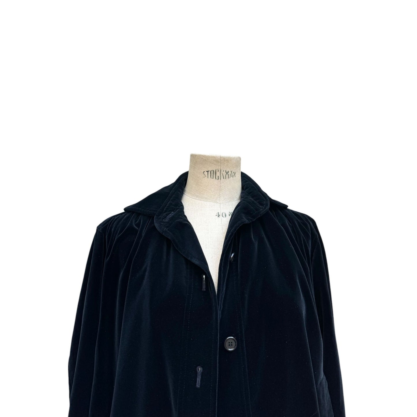 1970s Vintage Navy Velvet Coat