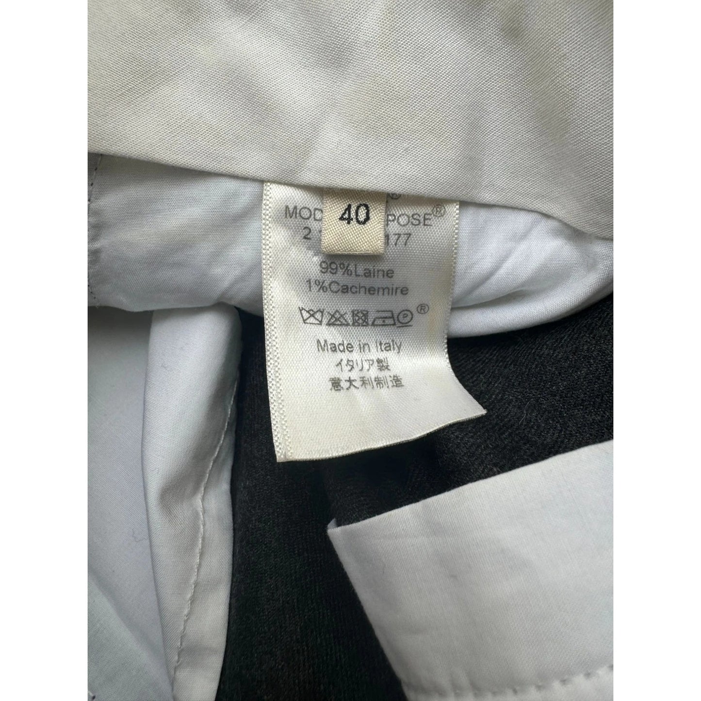 Phoebe Philo Grey Wool Cashmere Wide Pants
