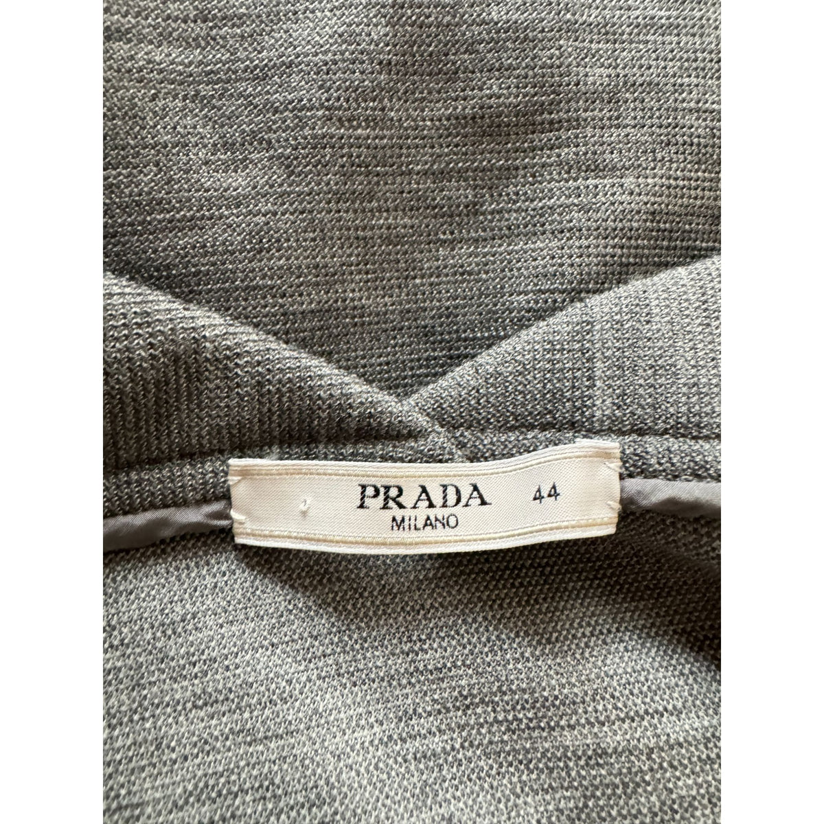 2010 Grey Wool Sculptural Draped Collar Dress