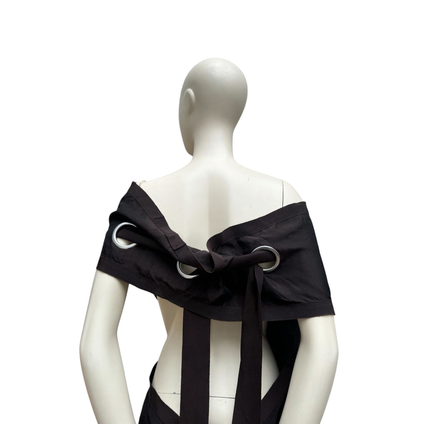 Runway 2002 Brown Silk-Rayon Halter Top