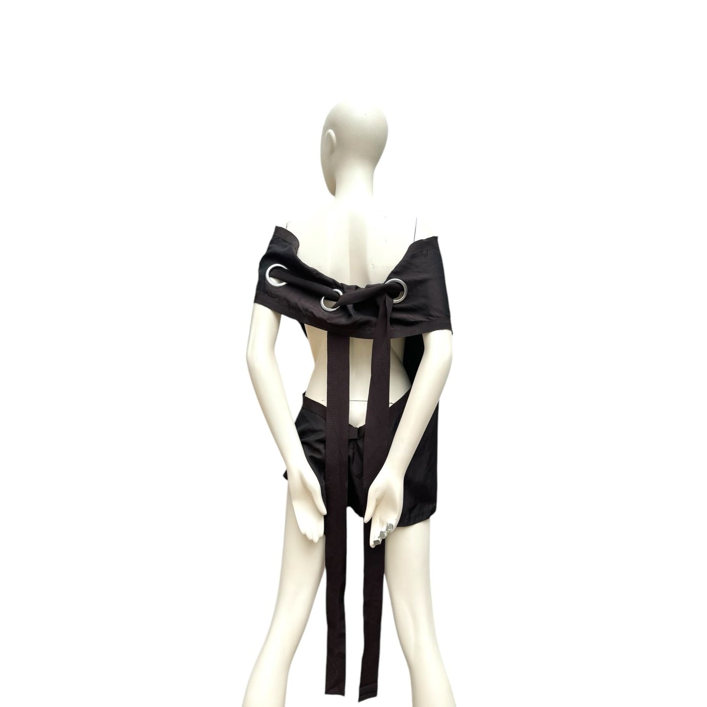 Runway 2002 Brown Silk-Rayon Halter Top