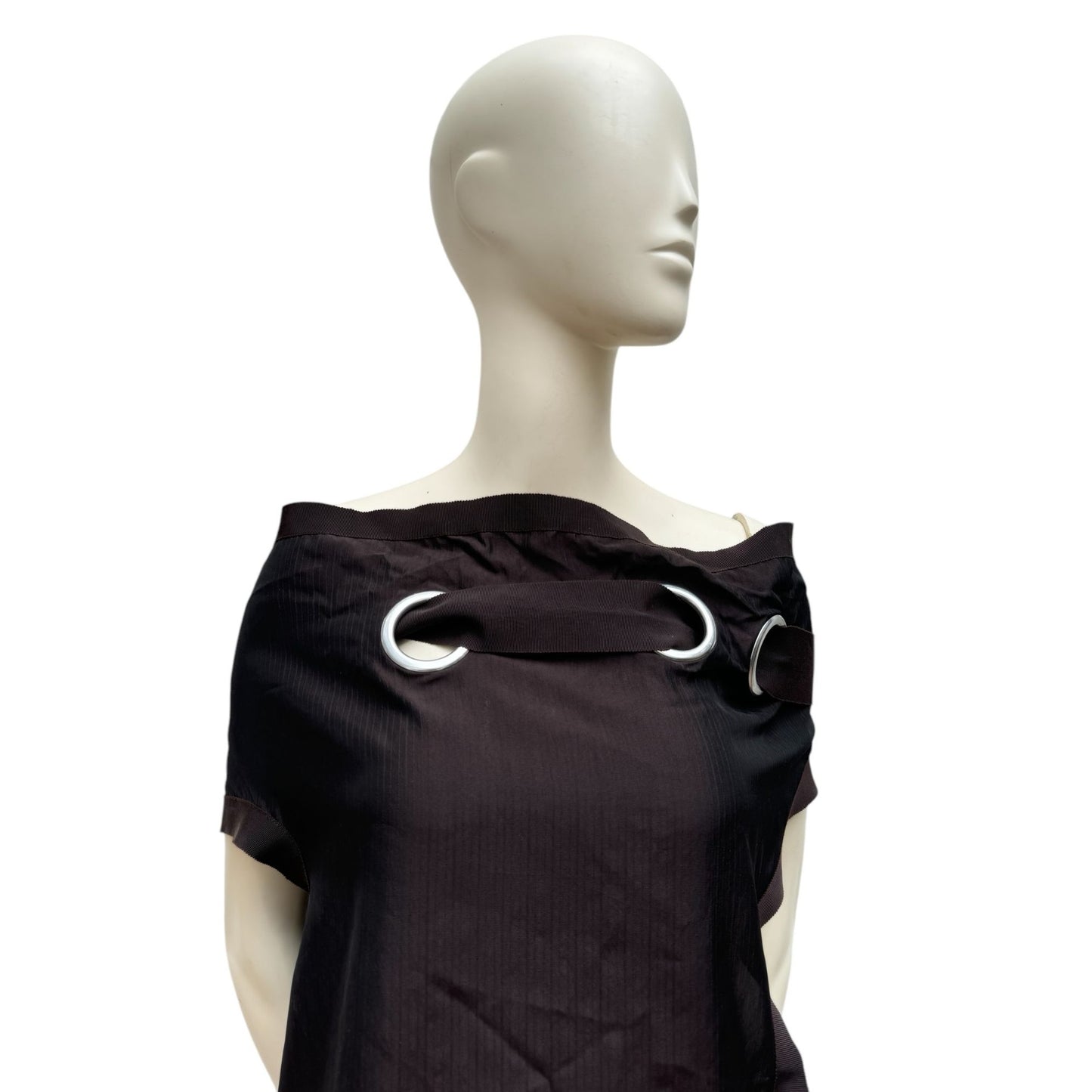 Runway 2002 Brown Silk-Rayon Halter Top