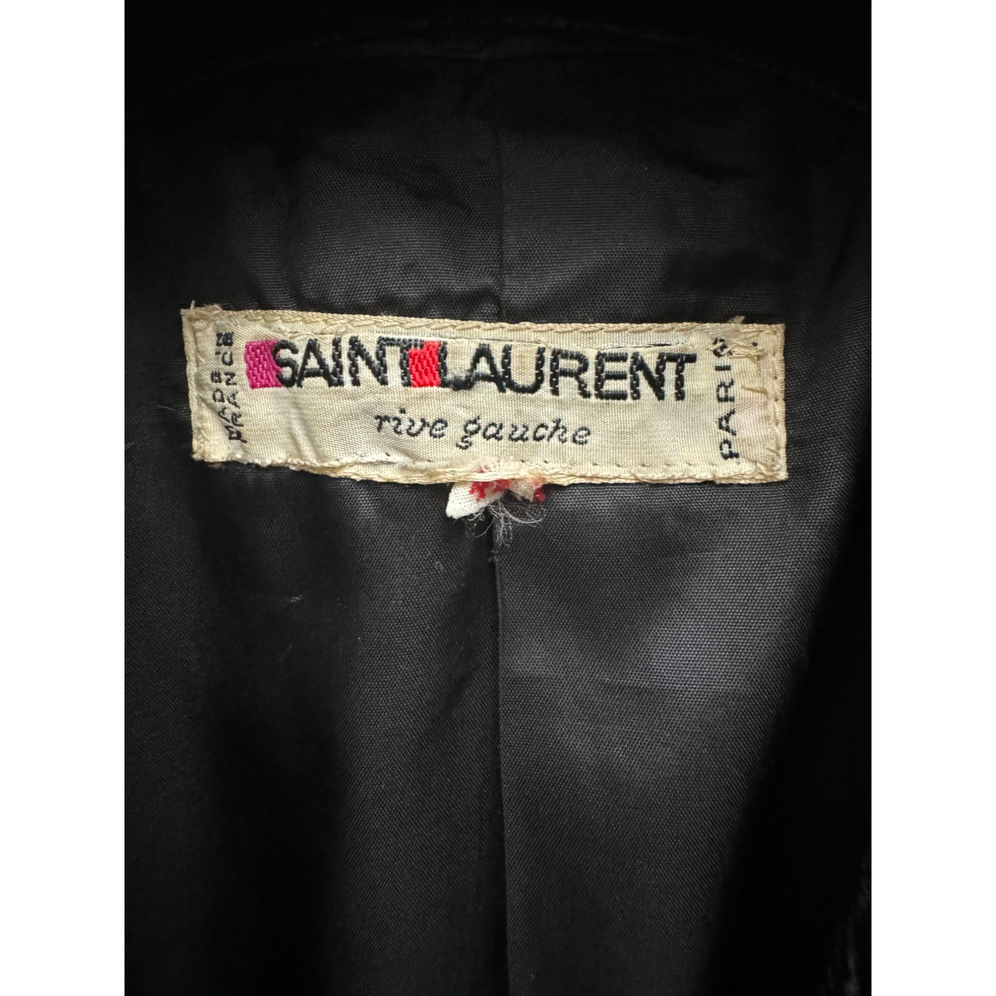 Saint Laurent Paris Black Brocade Blazer Jacket