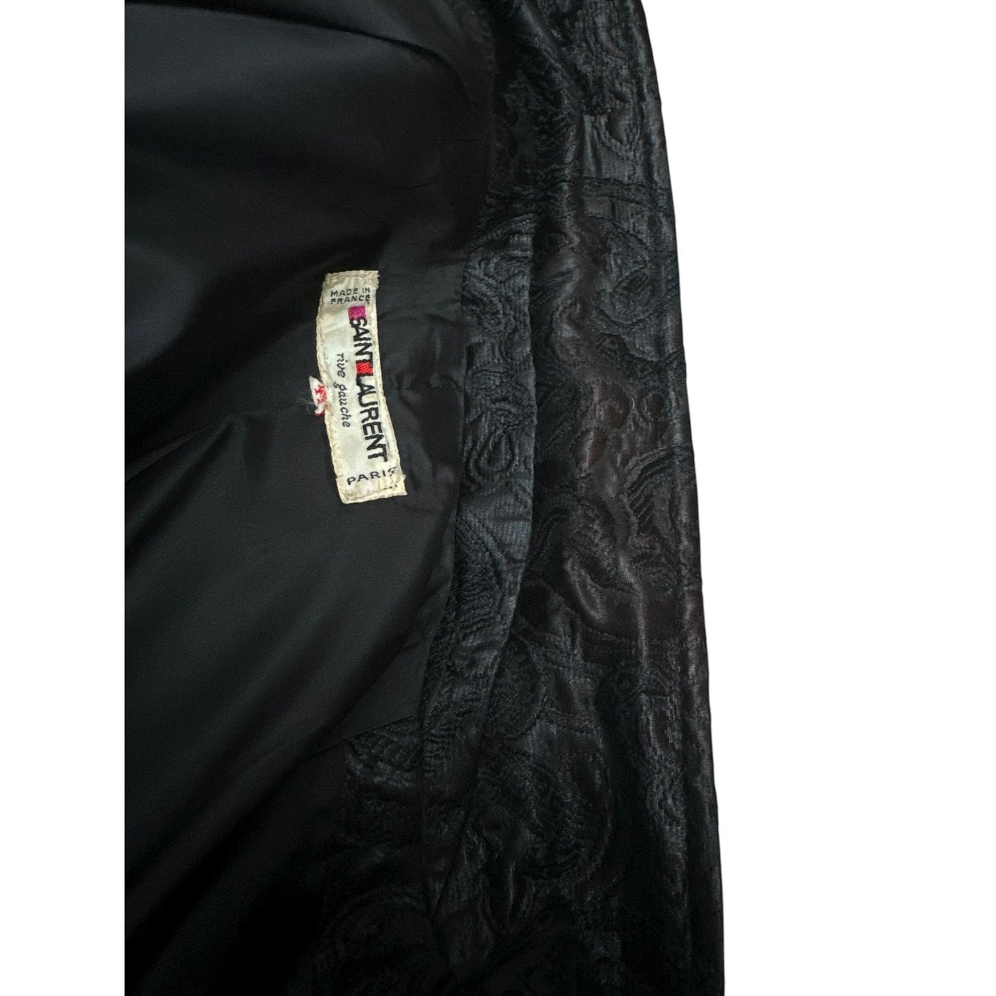 Saint Laurent Paris Black Brocade Blazer Jacket