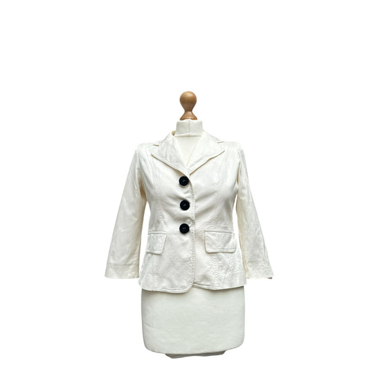 1990s White Blazer Jacket