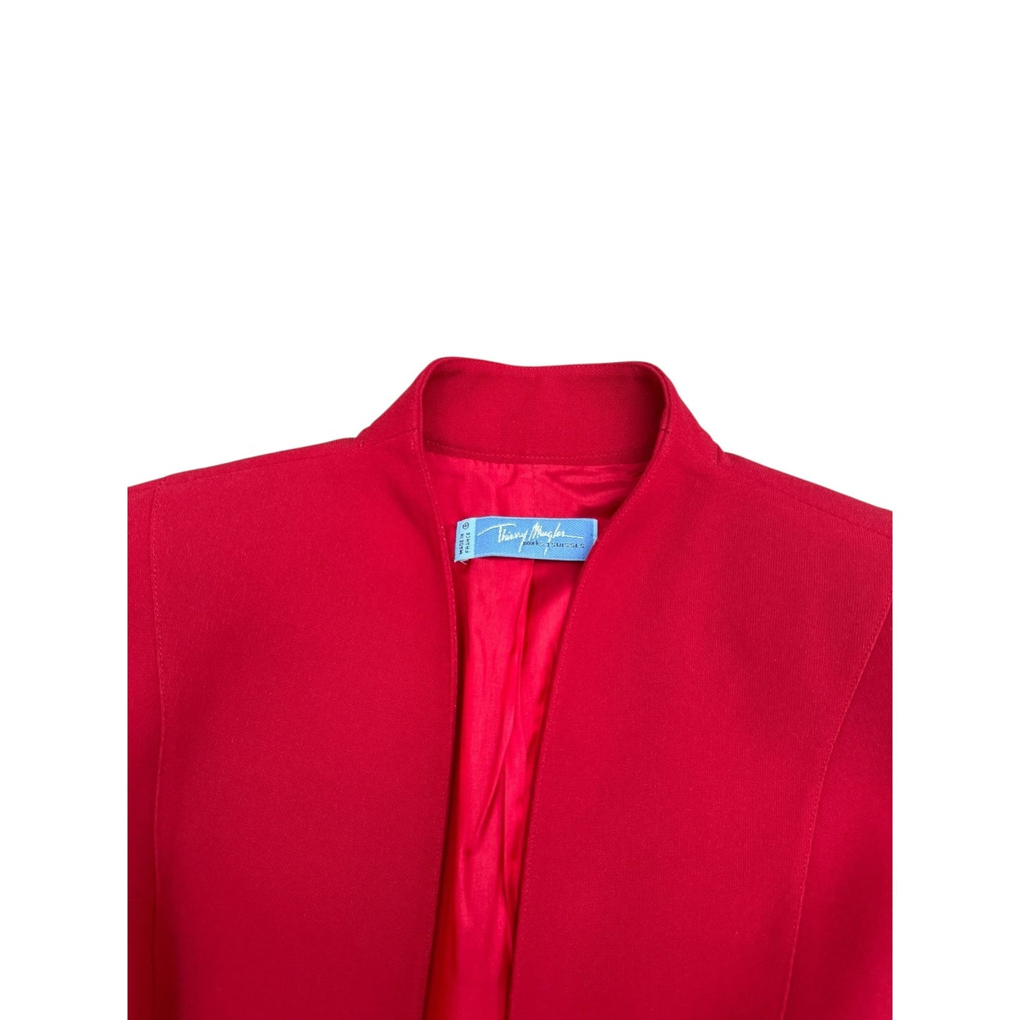 Red Sculptural Blazer Jacket
