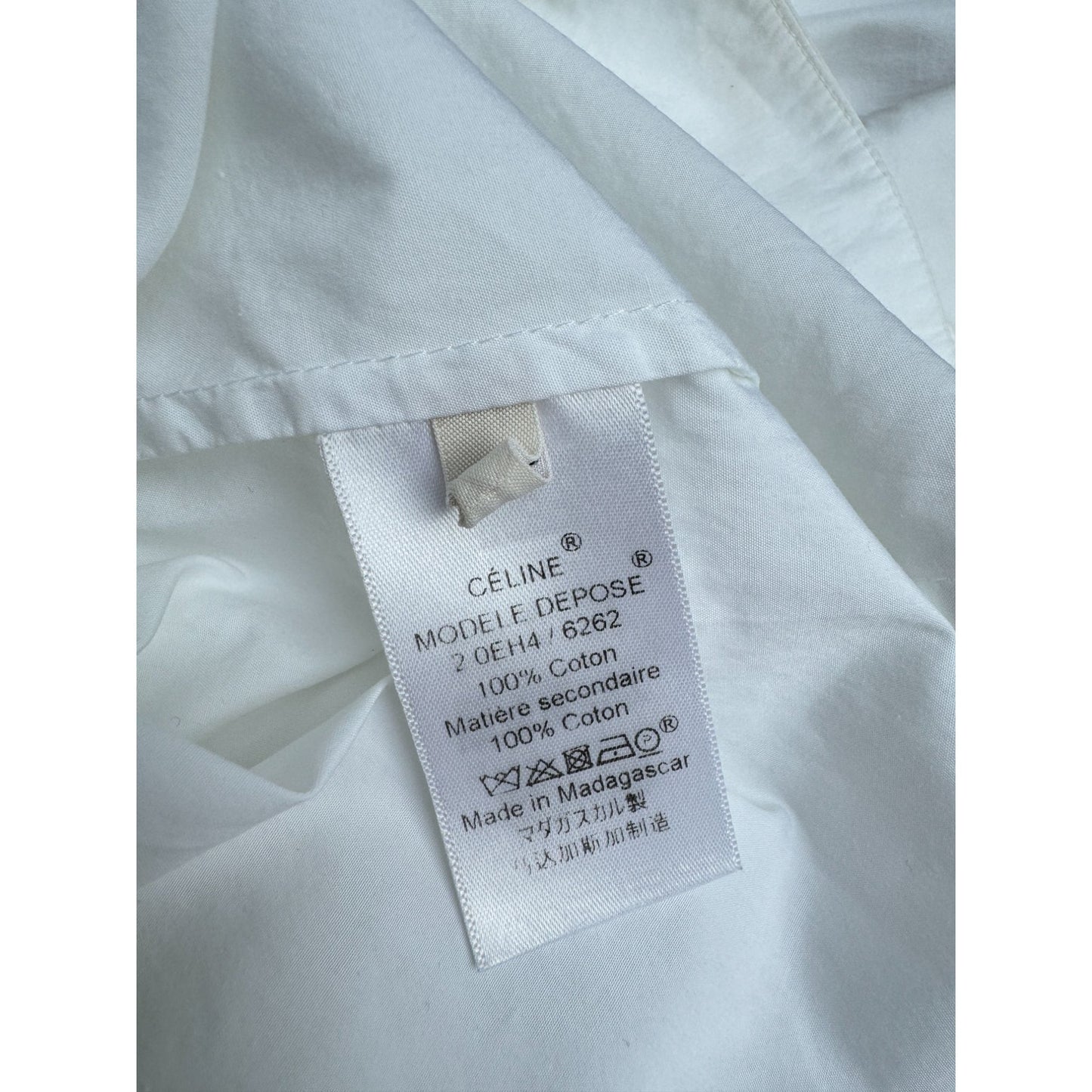 Phoebe Philo
White Asymmetric Cotton Shirt Jacket