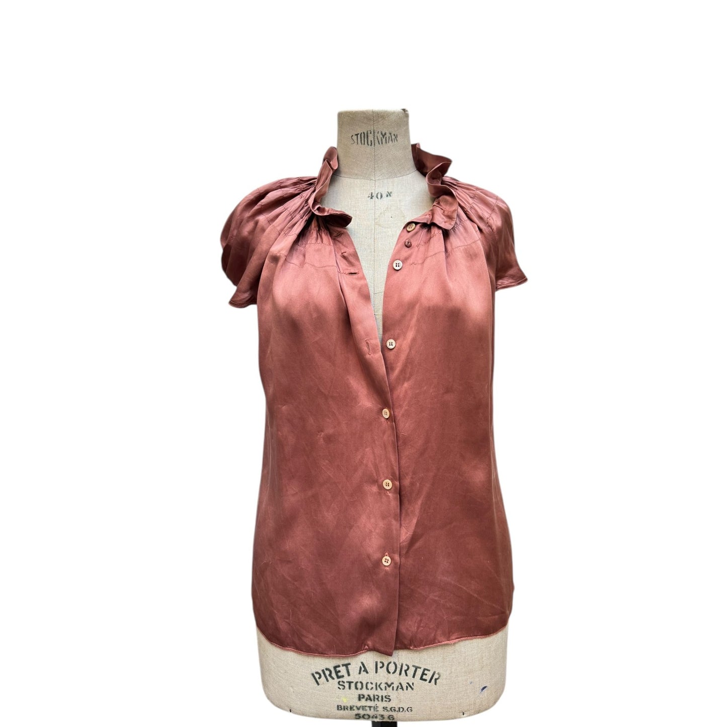 Bronze Silk Blouse