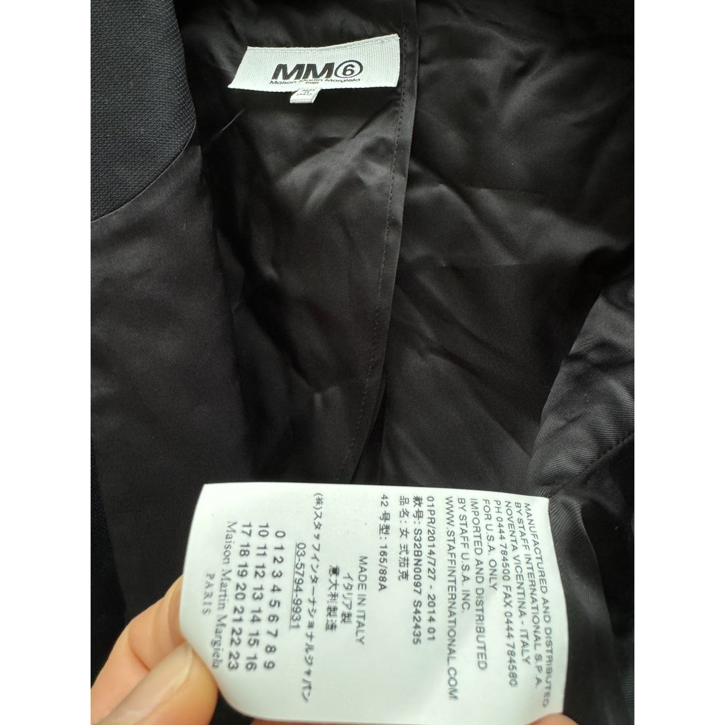 SS 2014 Black Wool Blazer Jacket