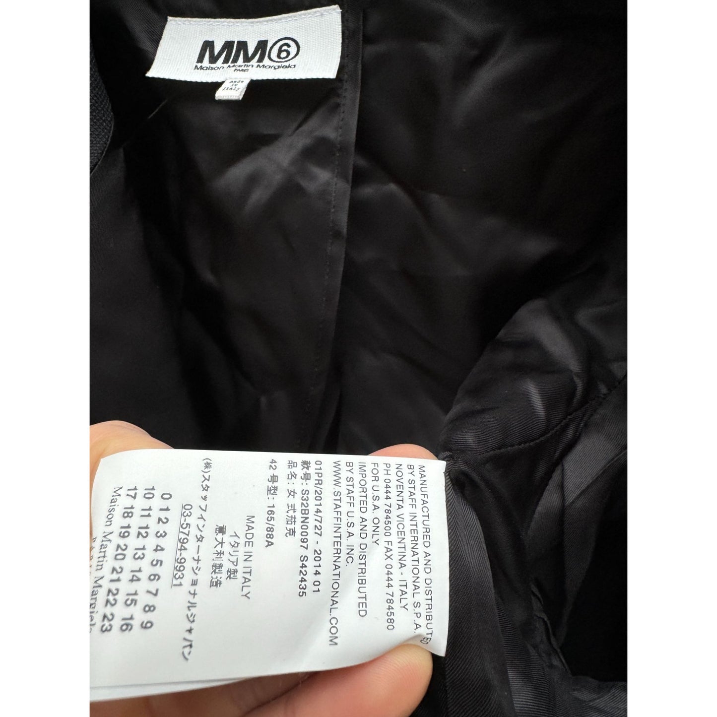 SS 2014 Black Wool Blazer Jacket