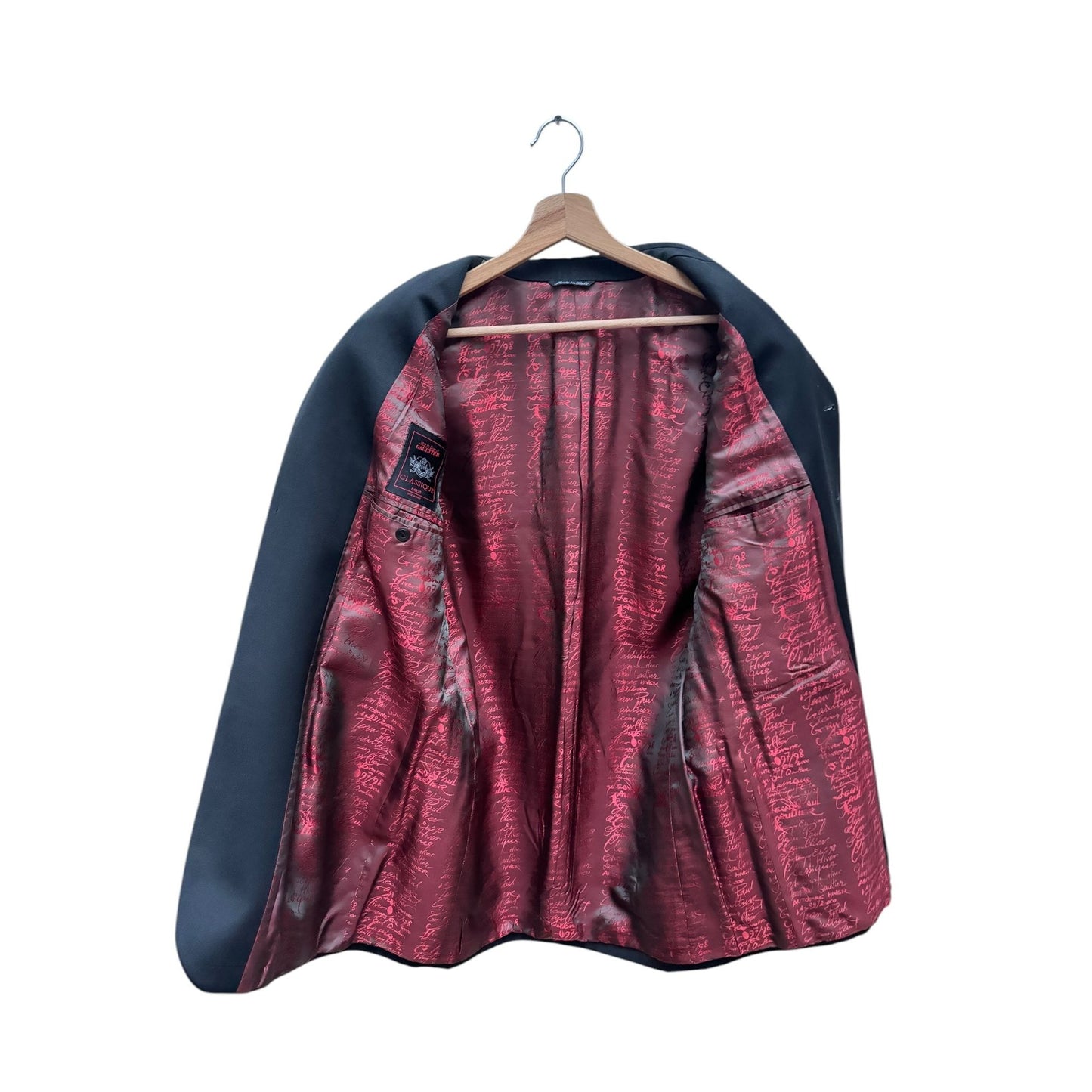 1990s Black Wool Blazer Jacket