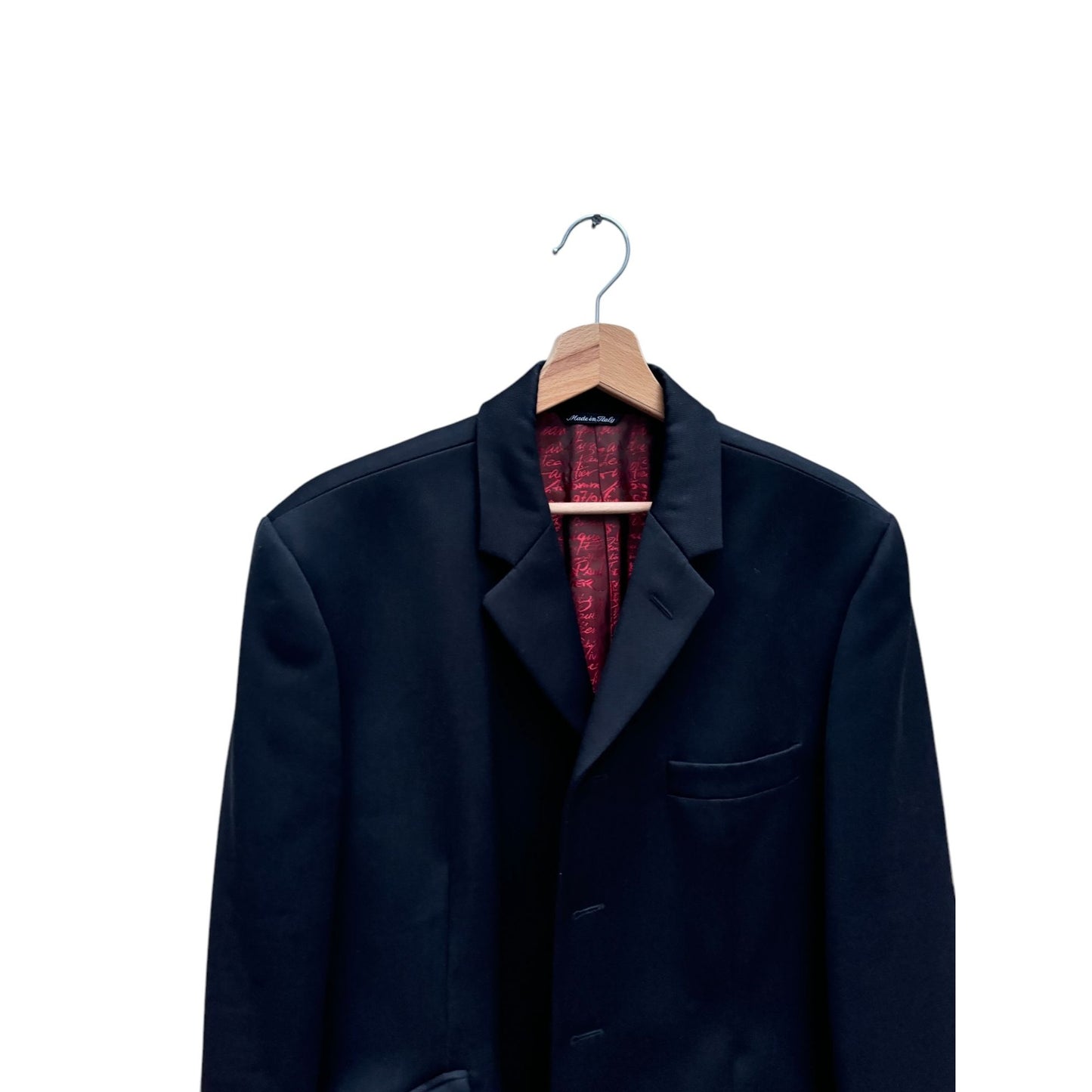 1990s Black Wool Blazer Jacket