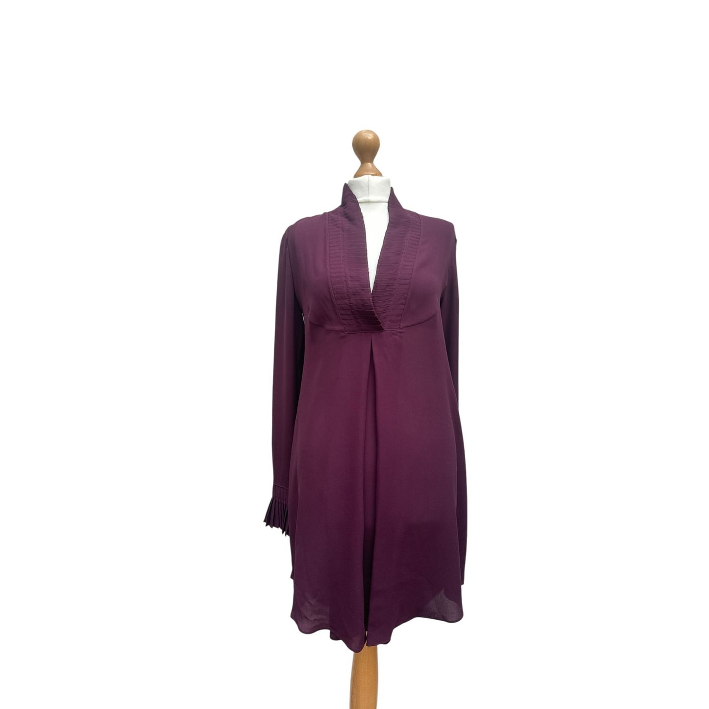 Burgundy Silk Dress