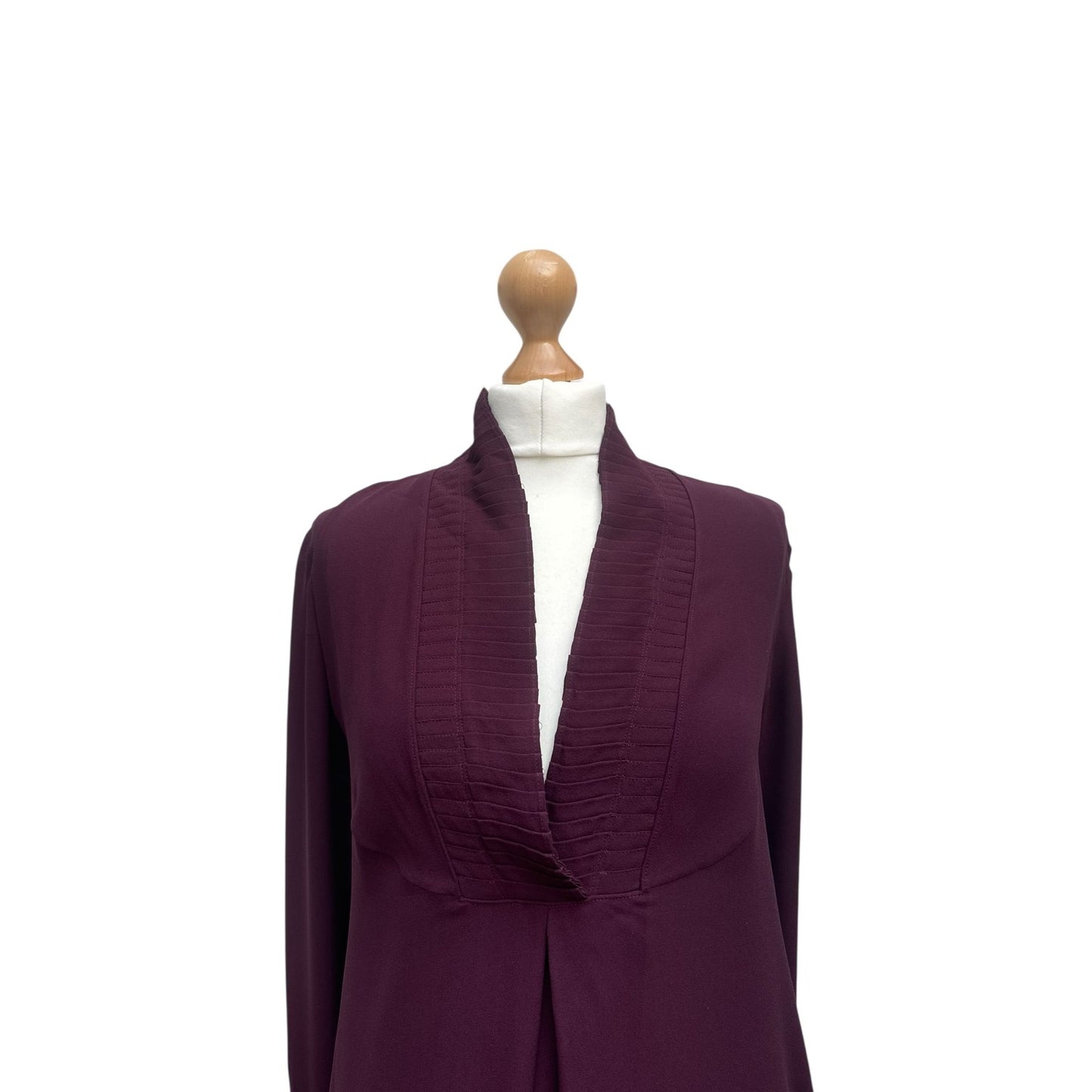 Burgundy Silk Dress