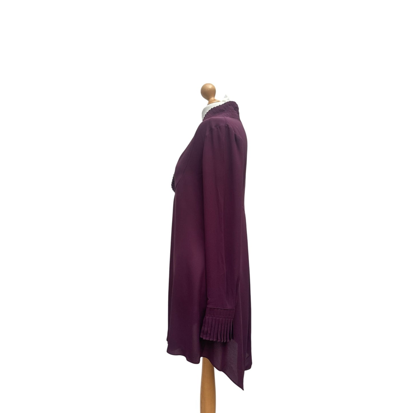 Burgundy Silk Dress