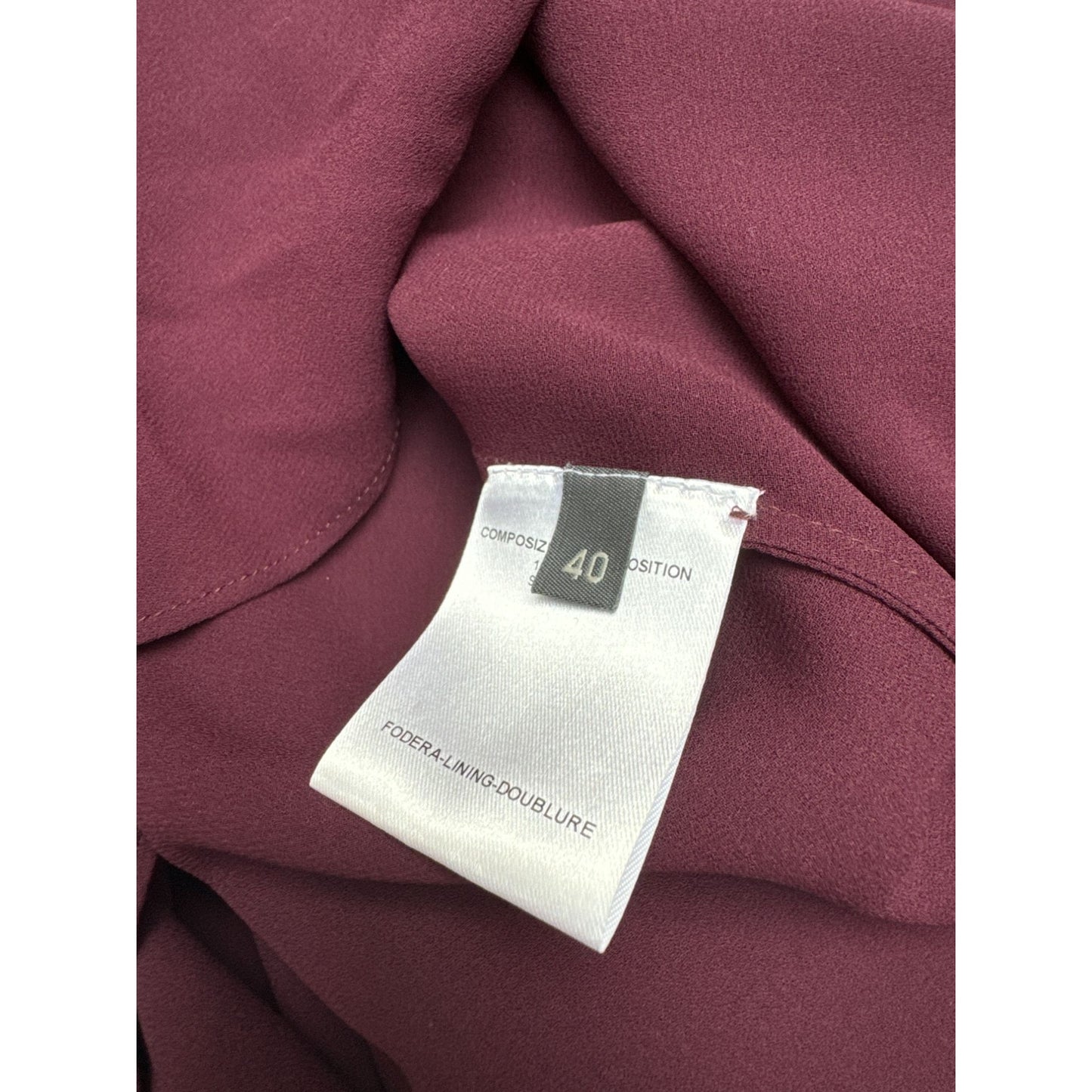 Burgundy Silk Dress
