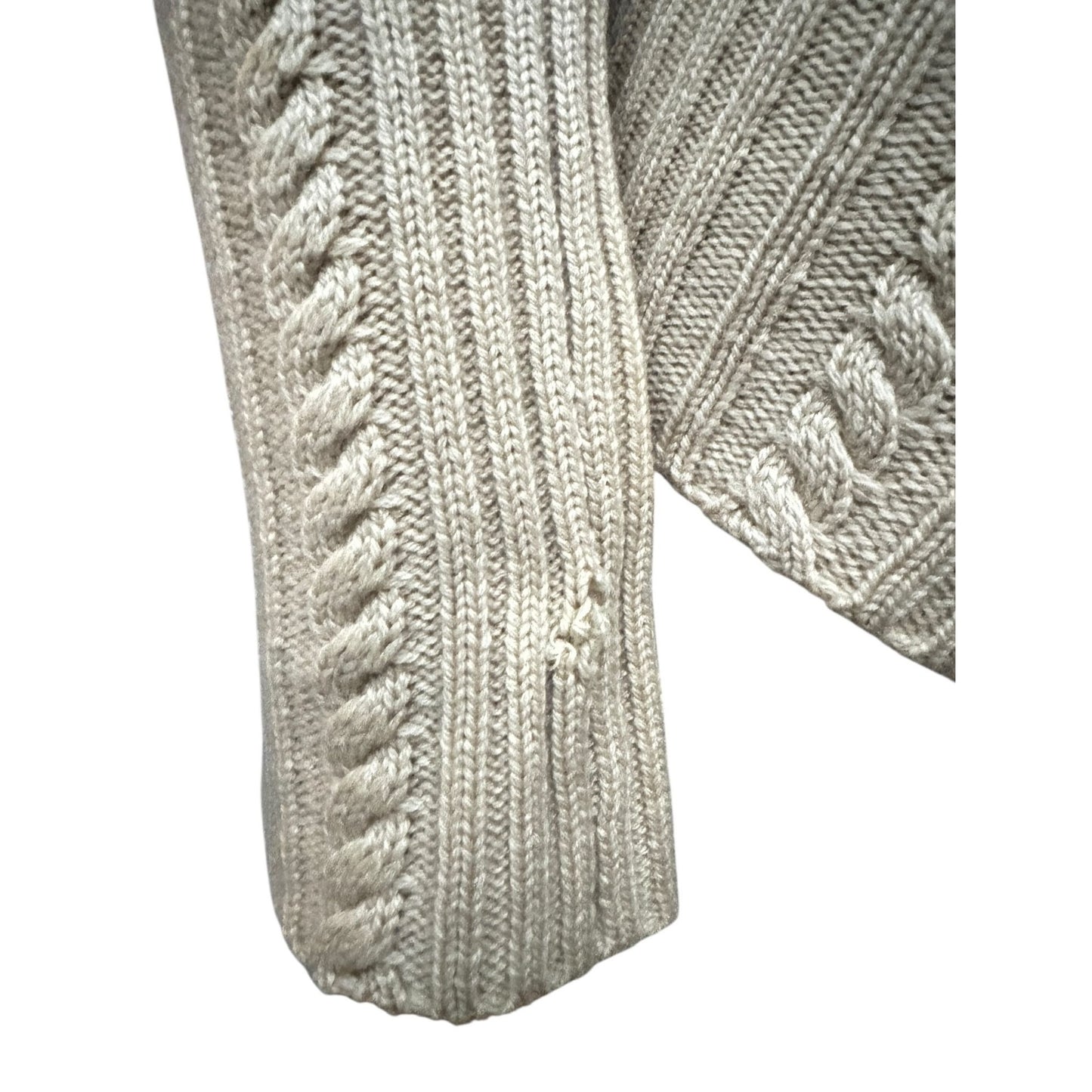 Beige Cashmere Cable Knit Cardigan
Size 38 fits S