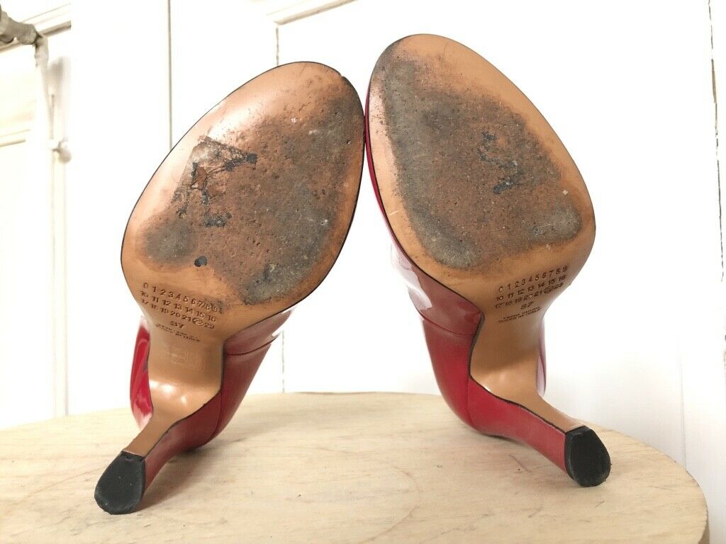 Martin Margiela Pink Patent Heels - Replica Tango Size US 6