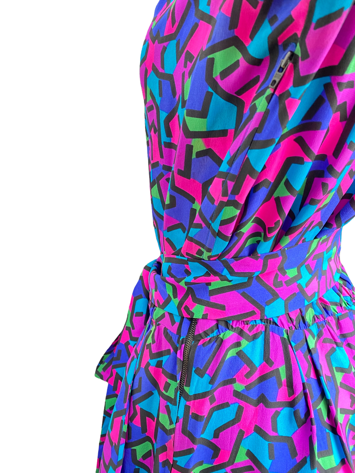 Rive Gauche 80s Dress Insane Print Stranger Things