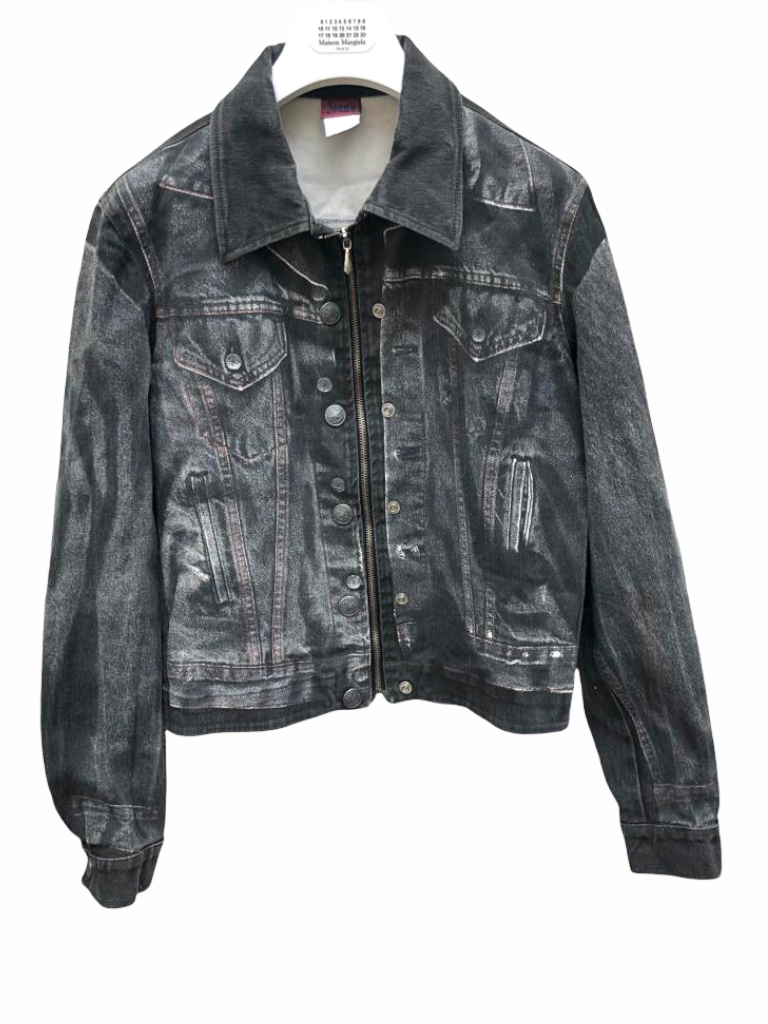 Vintage Grey Black Trompe l’œil jacket
