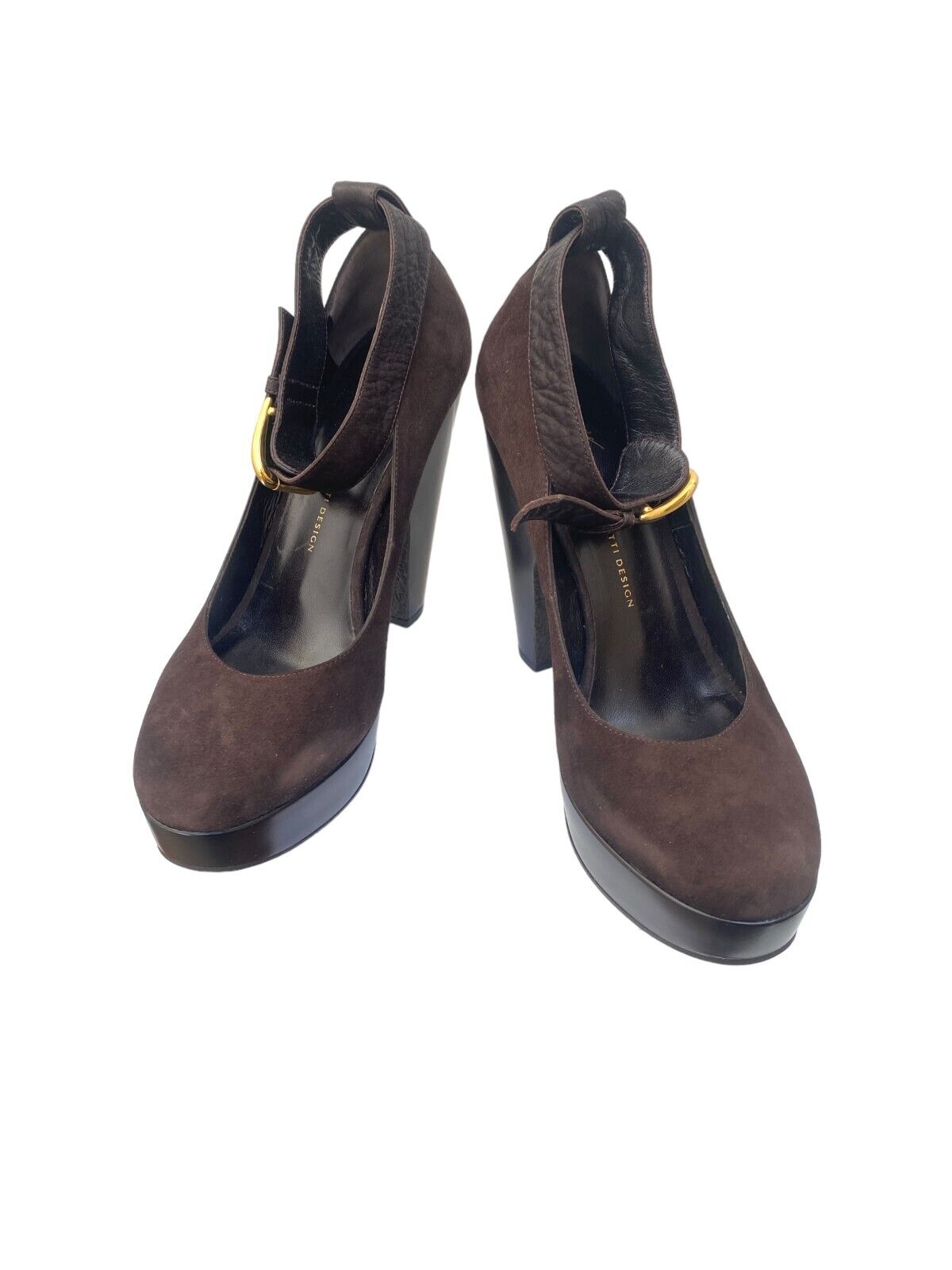 Brown Ankle Strap Heels shoes