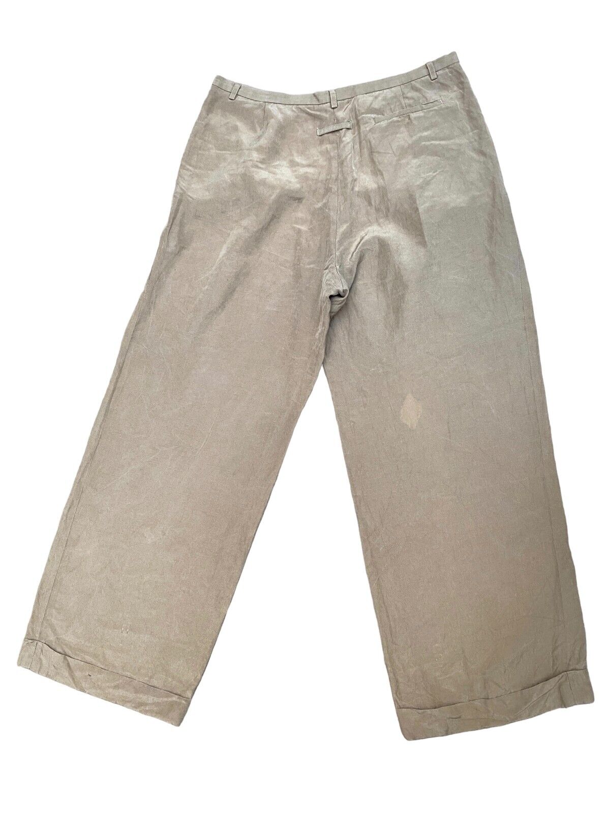 Vintage High Waist Wide Brown Pants Size IT 48 fits US 32