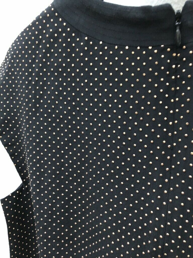 Versace X H&M Womens Spikes Black Top Size M