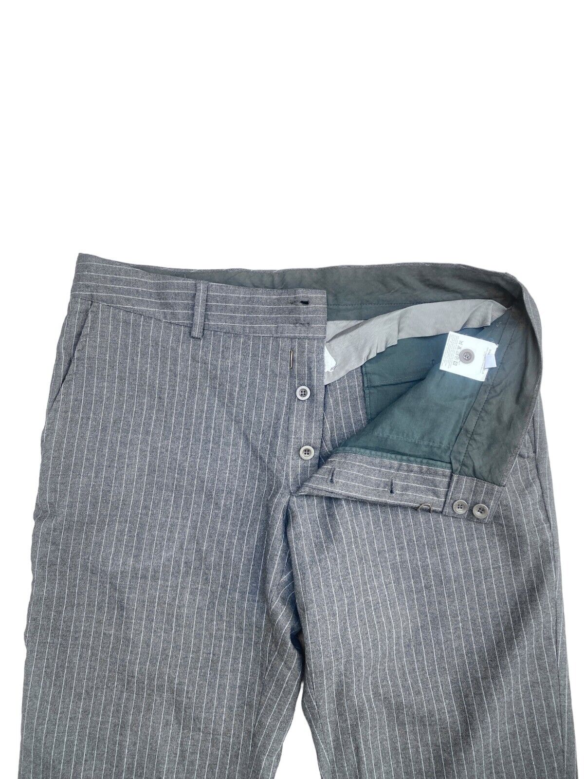 FW 2003 Grey Striped Formal Pants