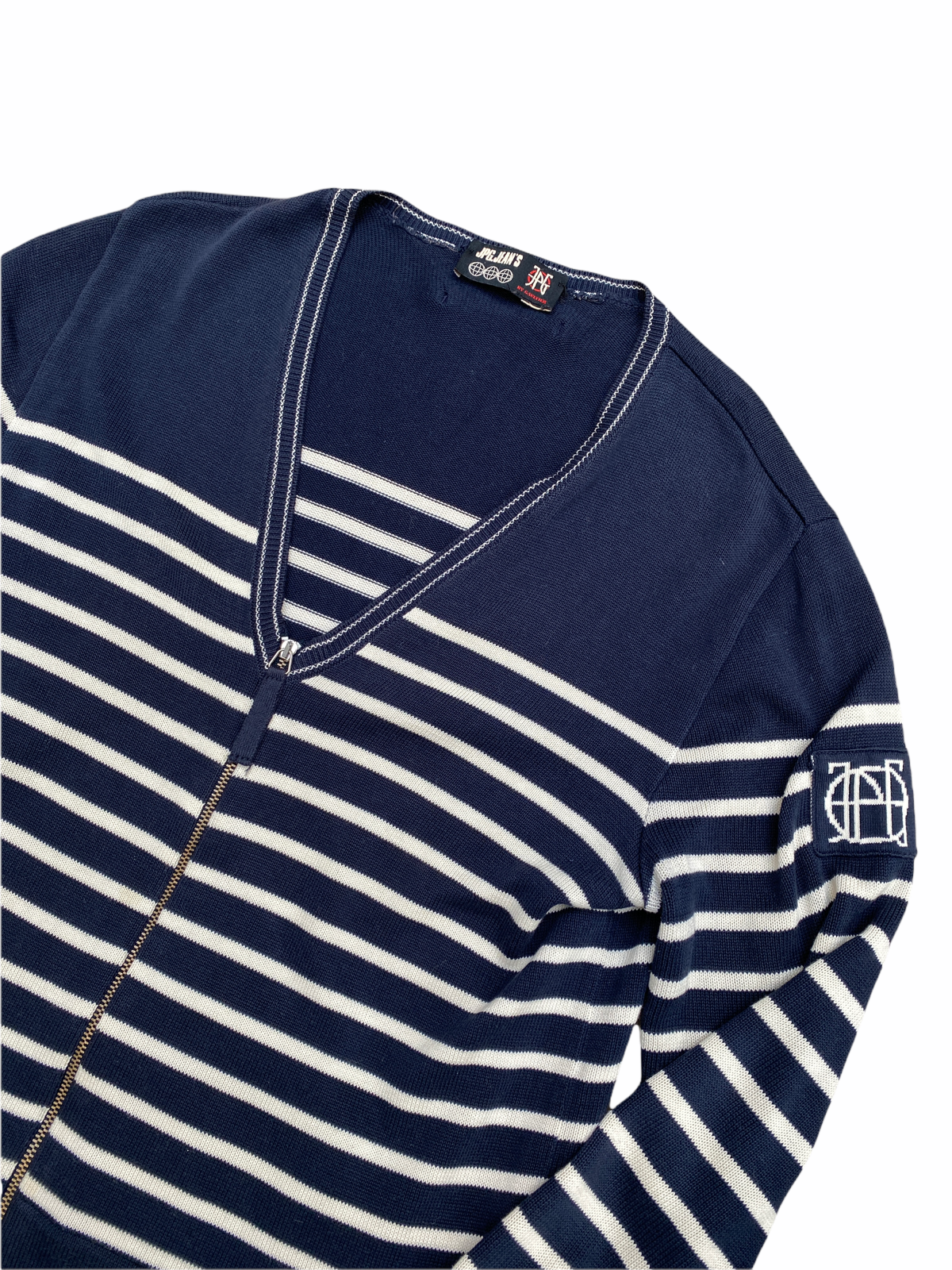 Navy White Cardigan Unisex