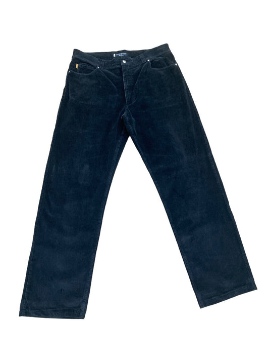 Men Black Corduroy Velvet Pants