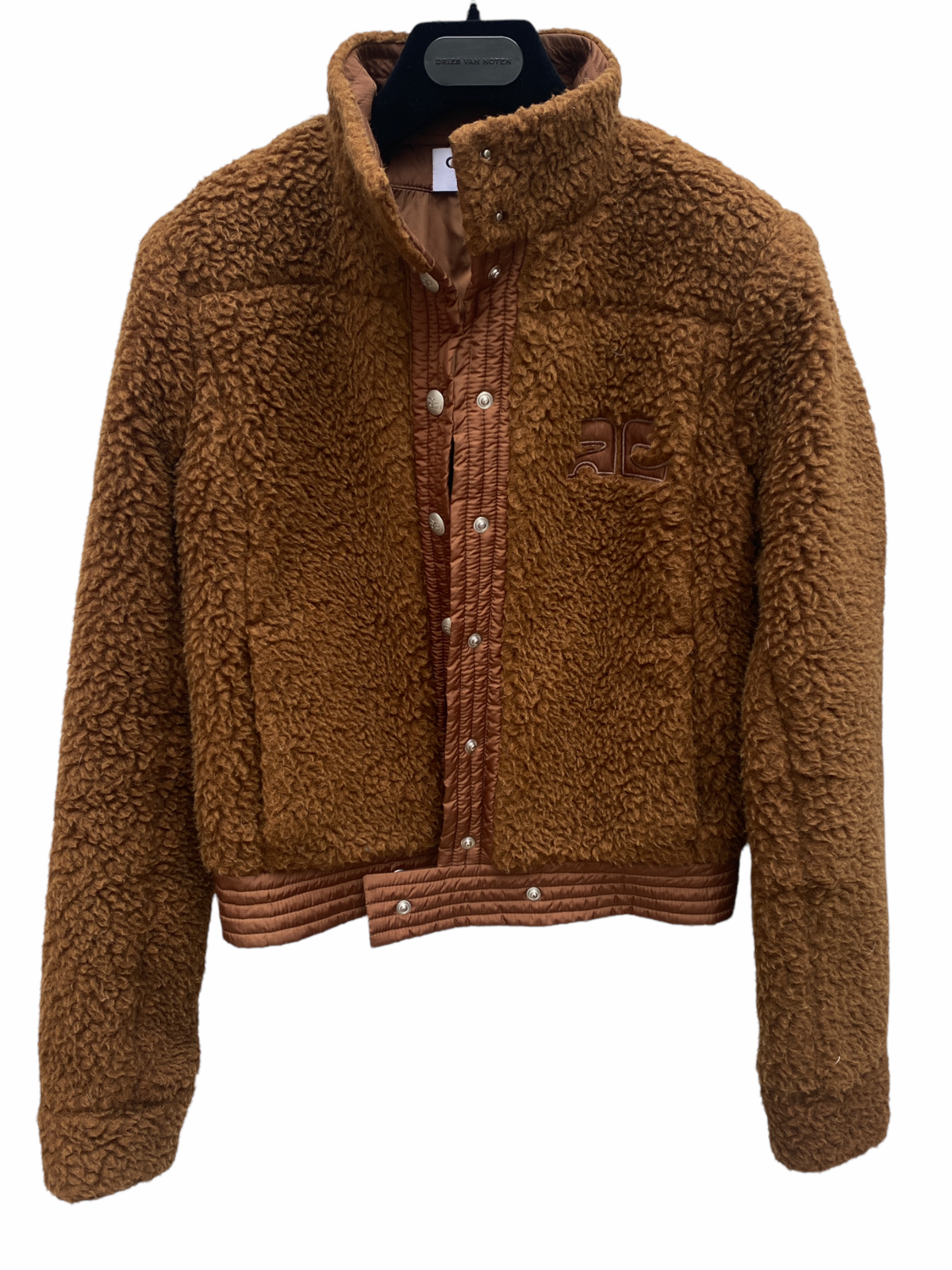 Brown Fluffy Shearling Wool Jacket