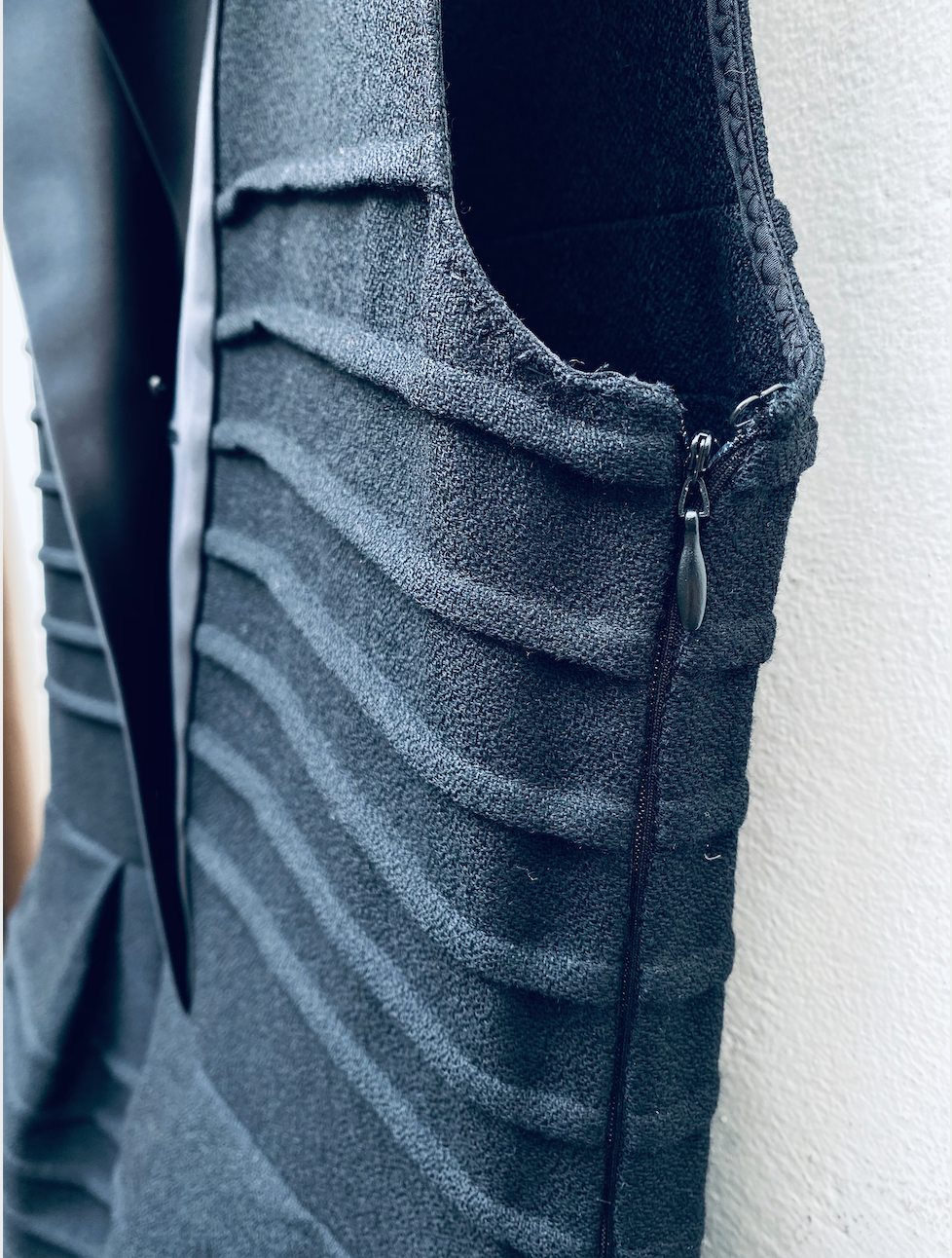 Celine Phoebe Philo 2014 Iconic Black Wool Cocktail Dress Size S