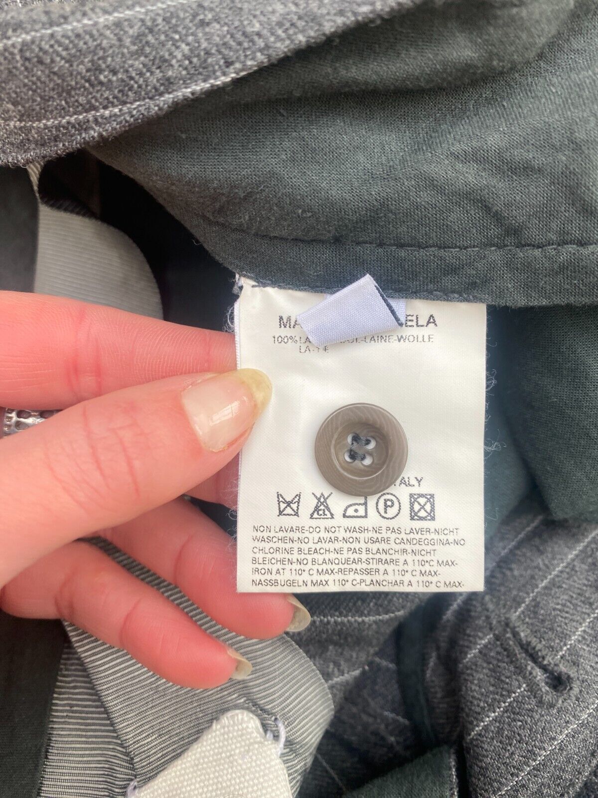 FW 2003 Grey Striped Formal Pants